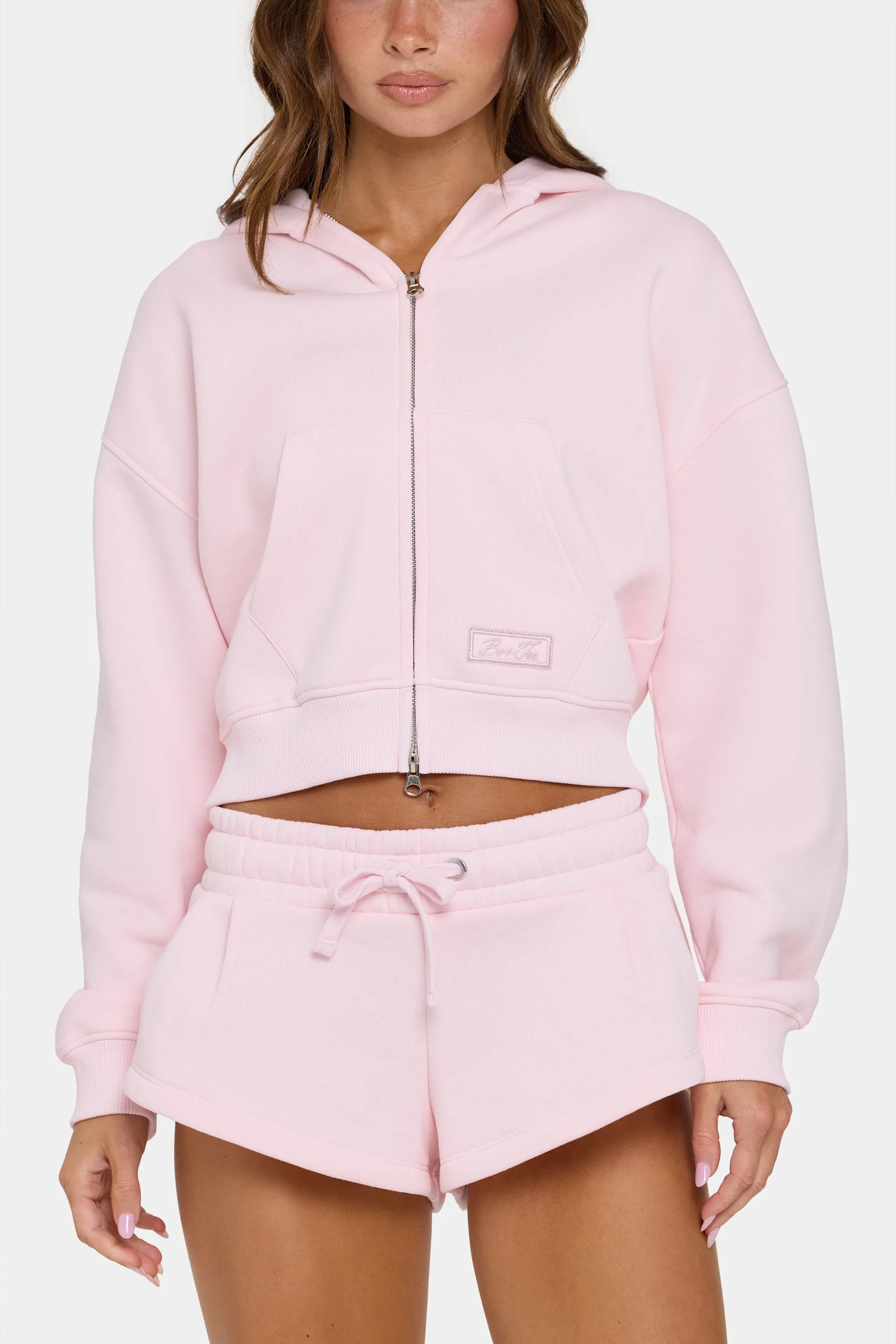 Oversized Zip-Up Hoodie in Sorbet sold by Bo + Tee product image thumbnail 2
