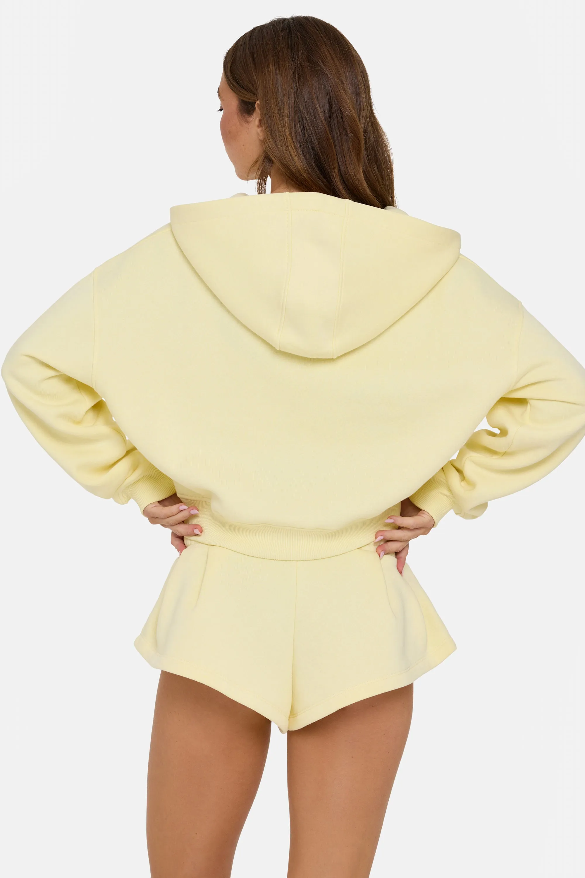 Oversized Zip-Up Hoodie in Buttercream sold by Bo + Tee product image thumbnail 3