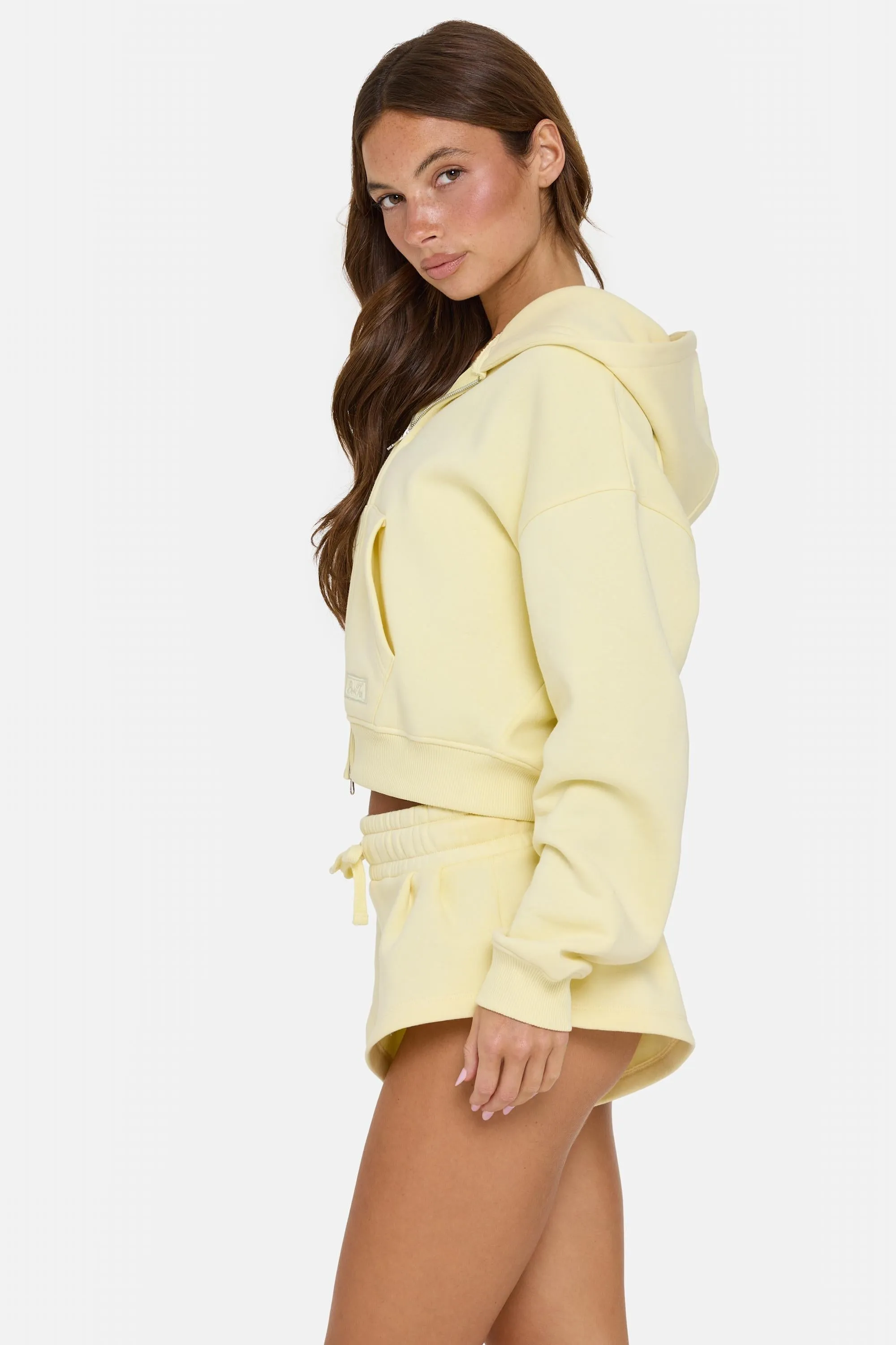 Oversized Zip-Up Hoodie in Buttercream sold by Bo + Tee product image thumbnail 4