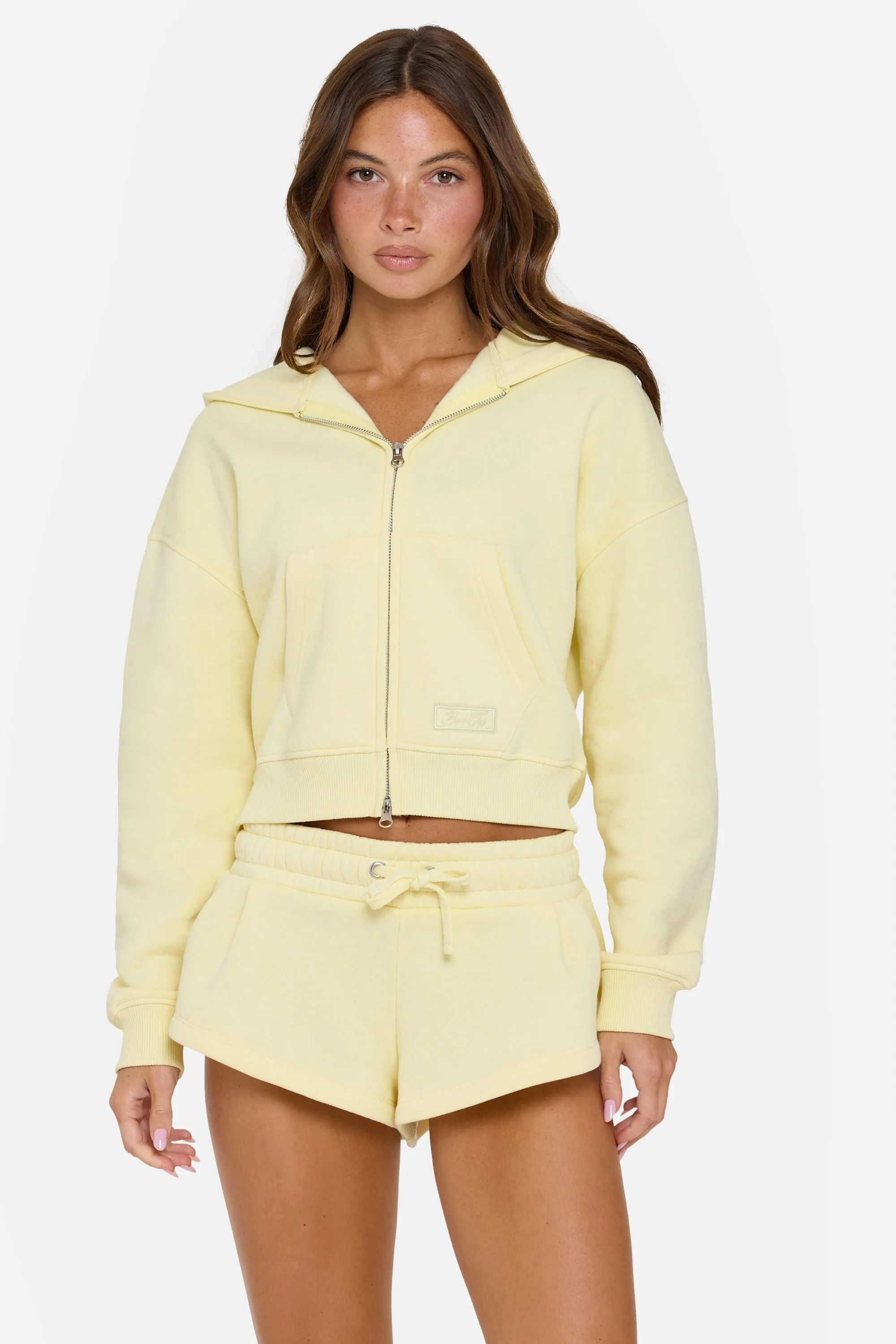 Oversized Zip-Up Hoodie in Buttercream sold by Bo + Tee product image thumbnail 5
