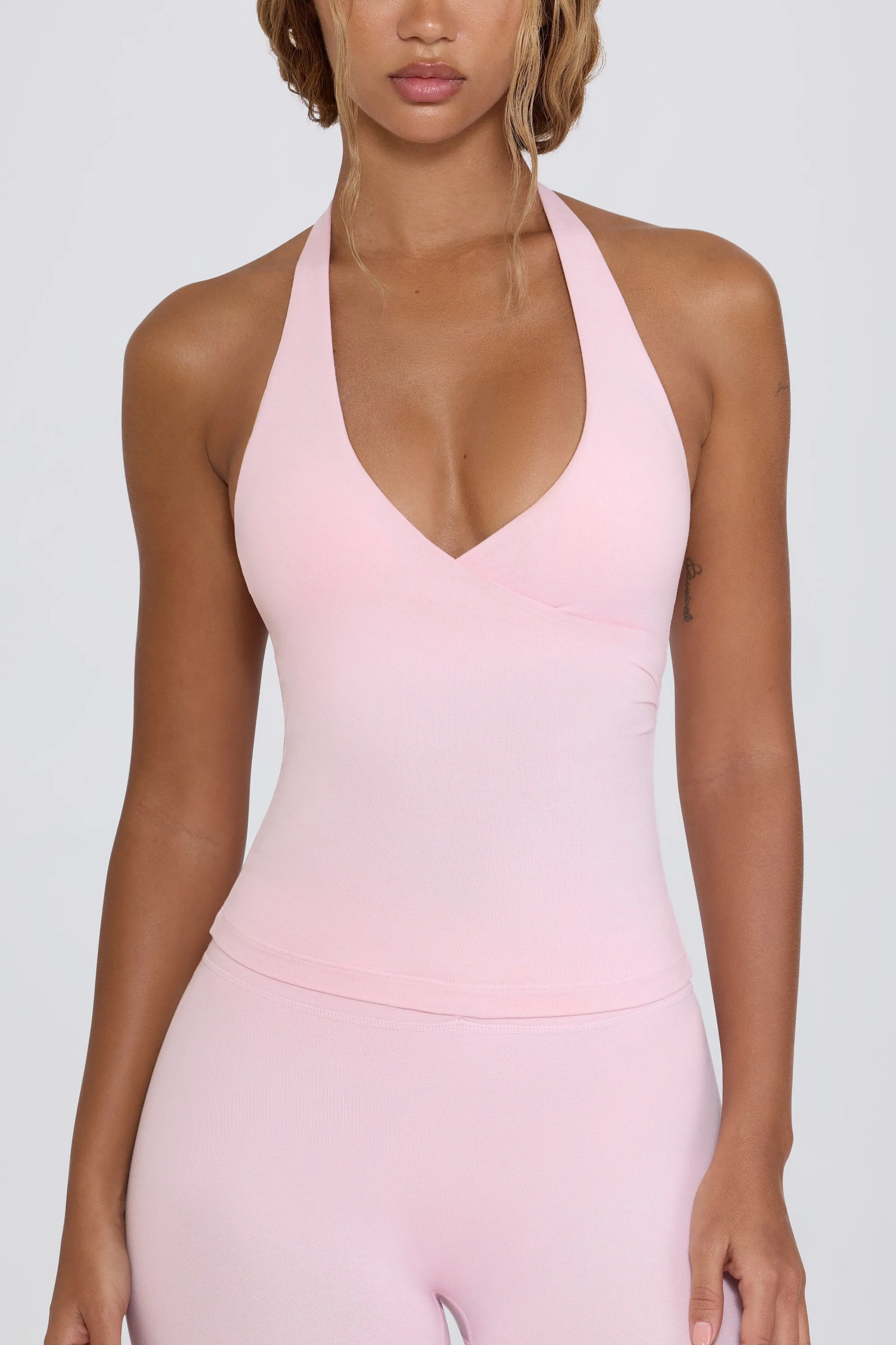 Halterneck Open-Back Tank Top in Bloom sold by Bo + Tee product image thumbnail 4