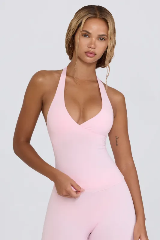 Halterneck Open-Back Tank Top in Bloom made by Bo + Tee