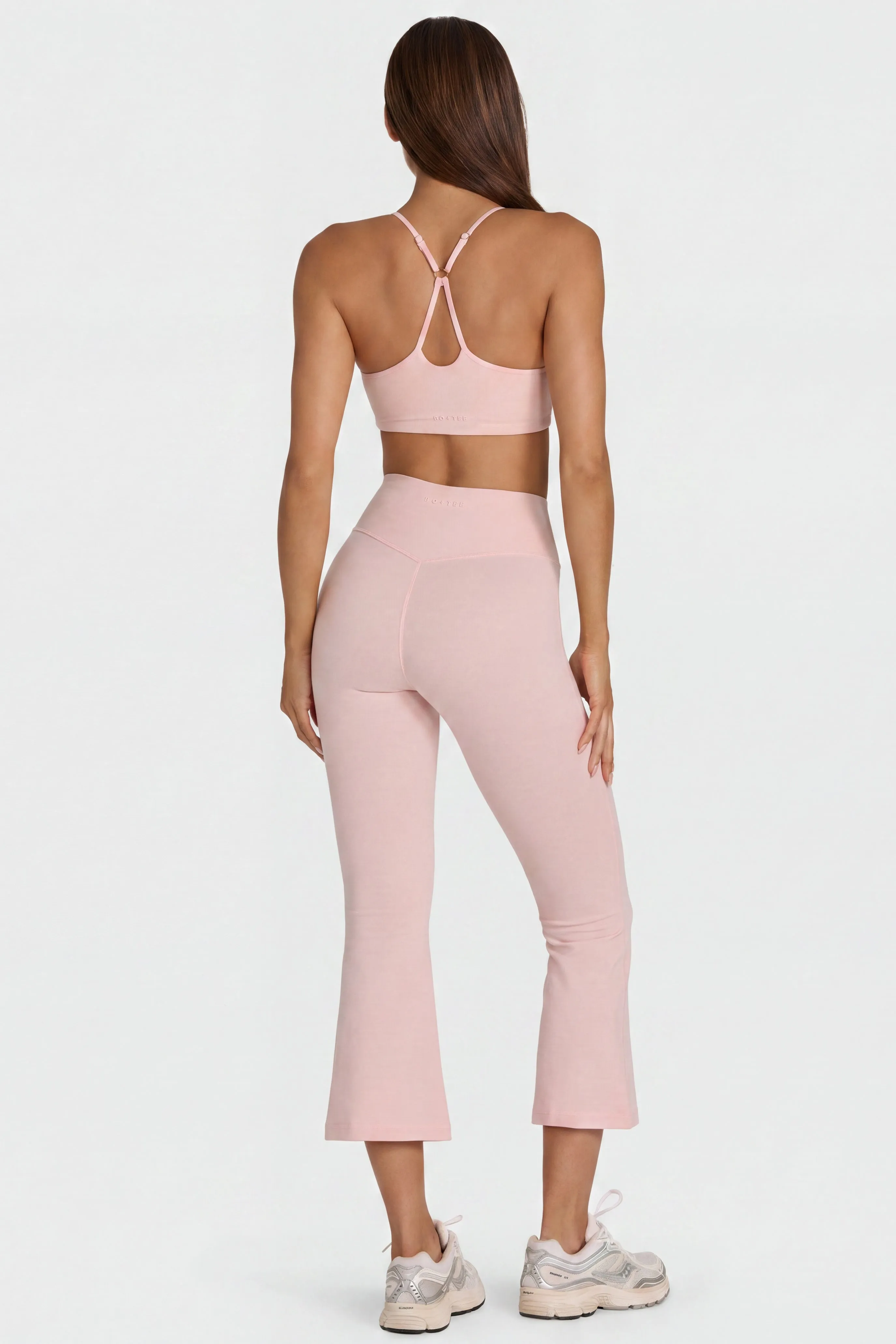 Soft Active Flared Capri Leggings in Blush Marl sold by Bo + Tee product image thumbnail 2