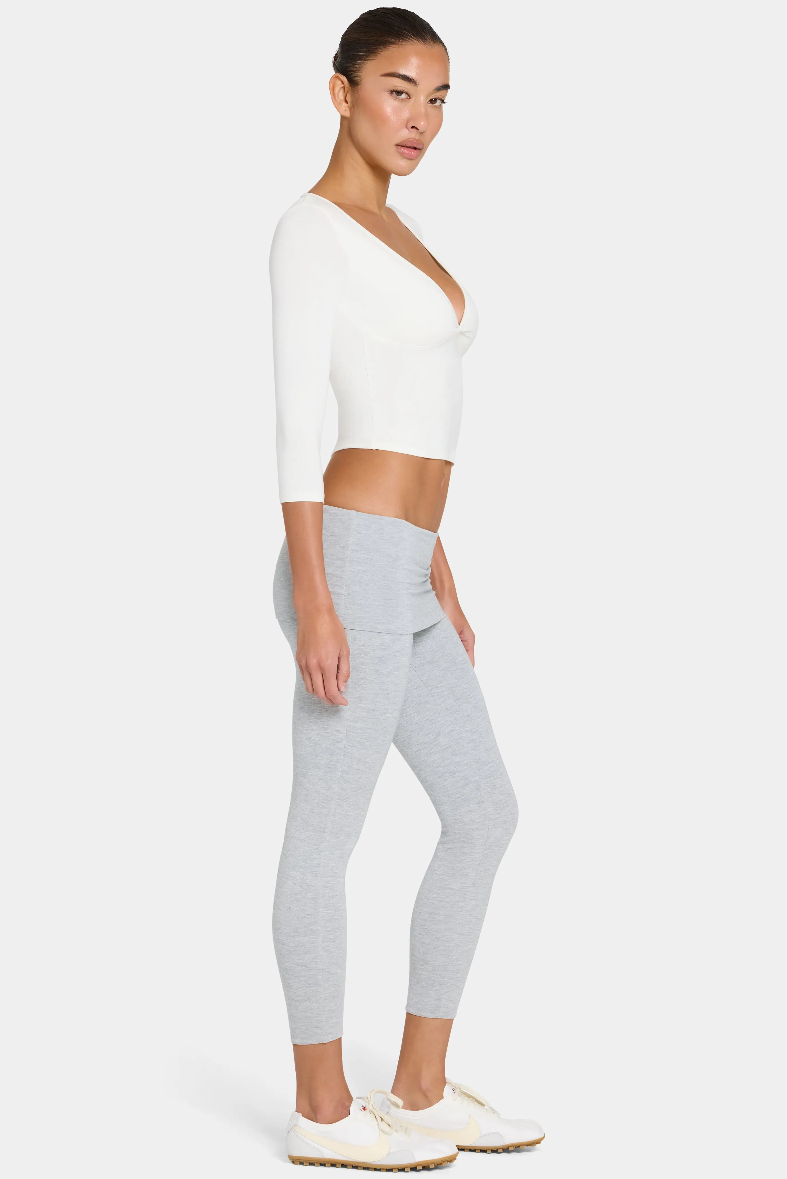 ButterCloud™ 7/8 Leggings in Grey Marl sold by Bo + Tee product image thumbnail 3