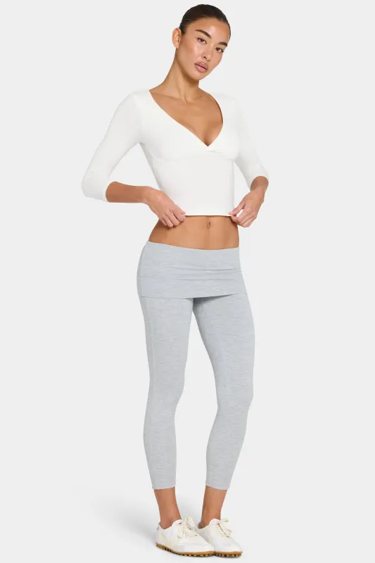 ButterCloud™ 7/8 Leggings in Grey Marl made by Bo + Tee
