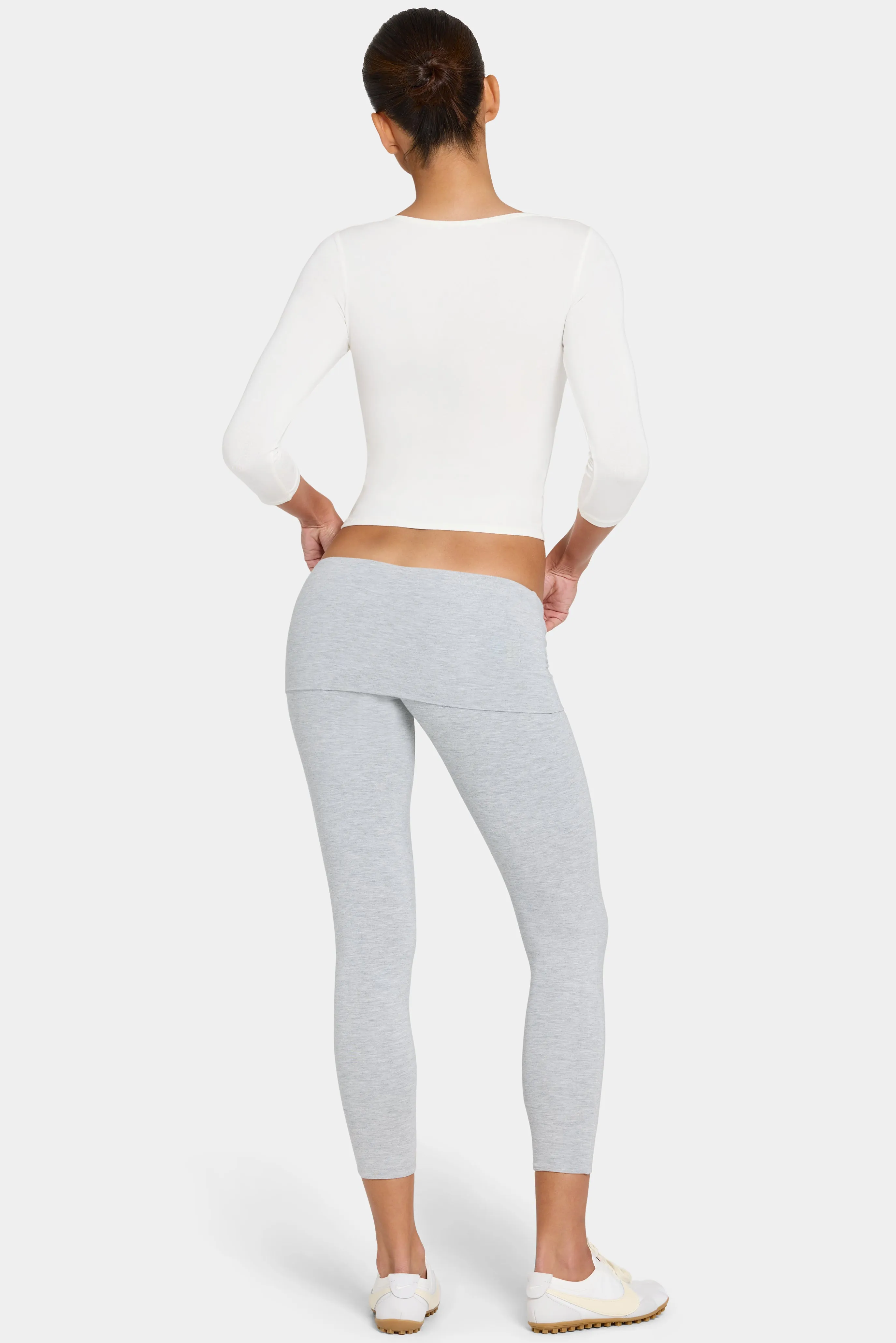 ButterCloud™ 7/8 Leggings in Grey Marl sold by Bo + Tee product image thumbnail 2