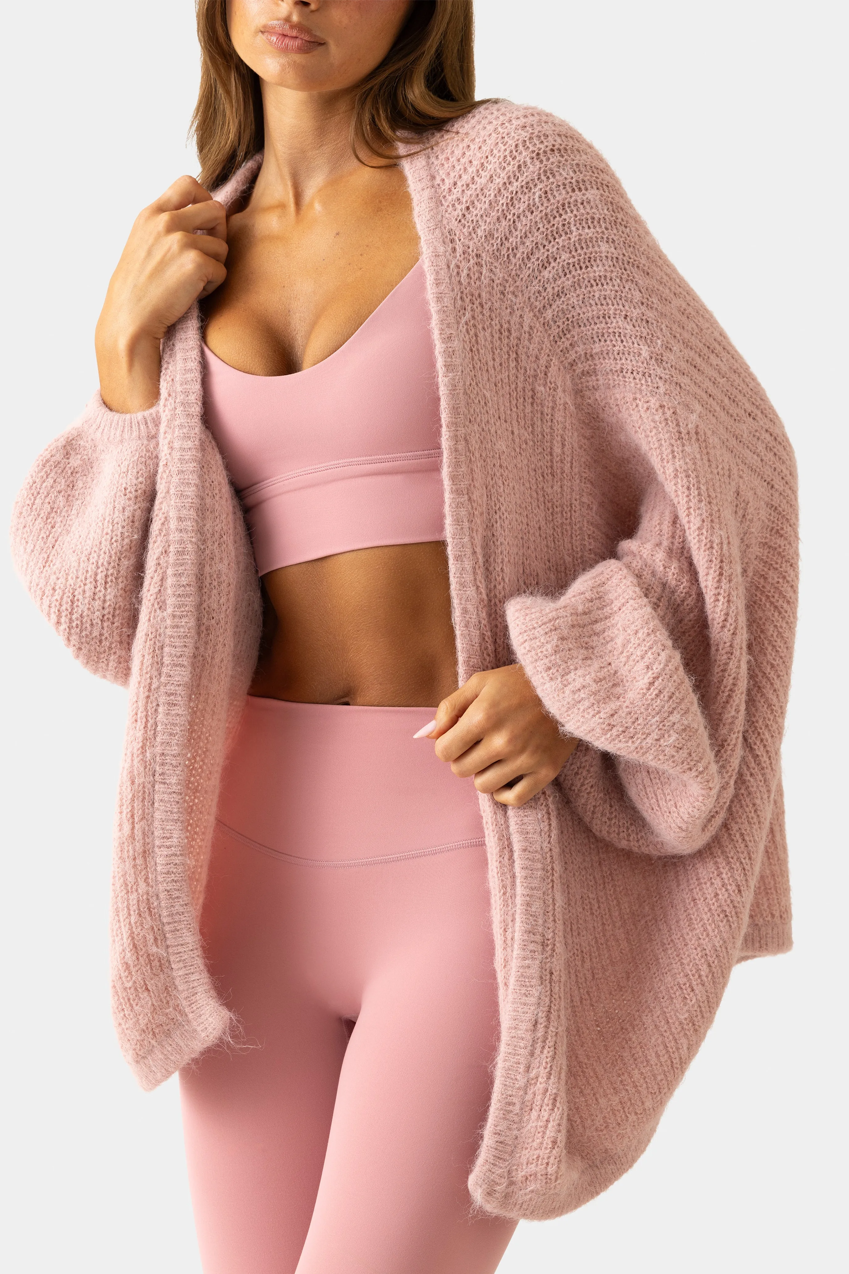 Soft Knit Cardigan in Soft Pink sold by Bo + Tee product image thumbnail 4
