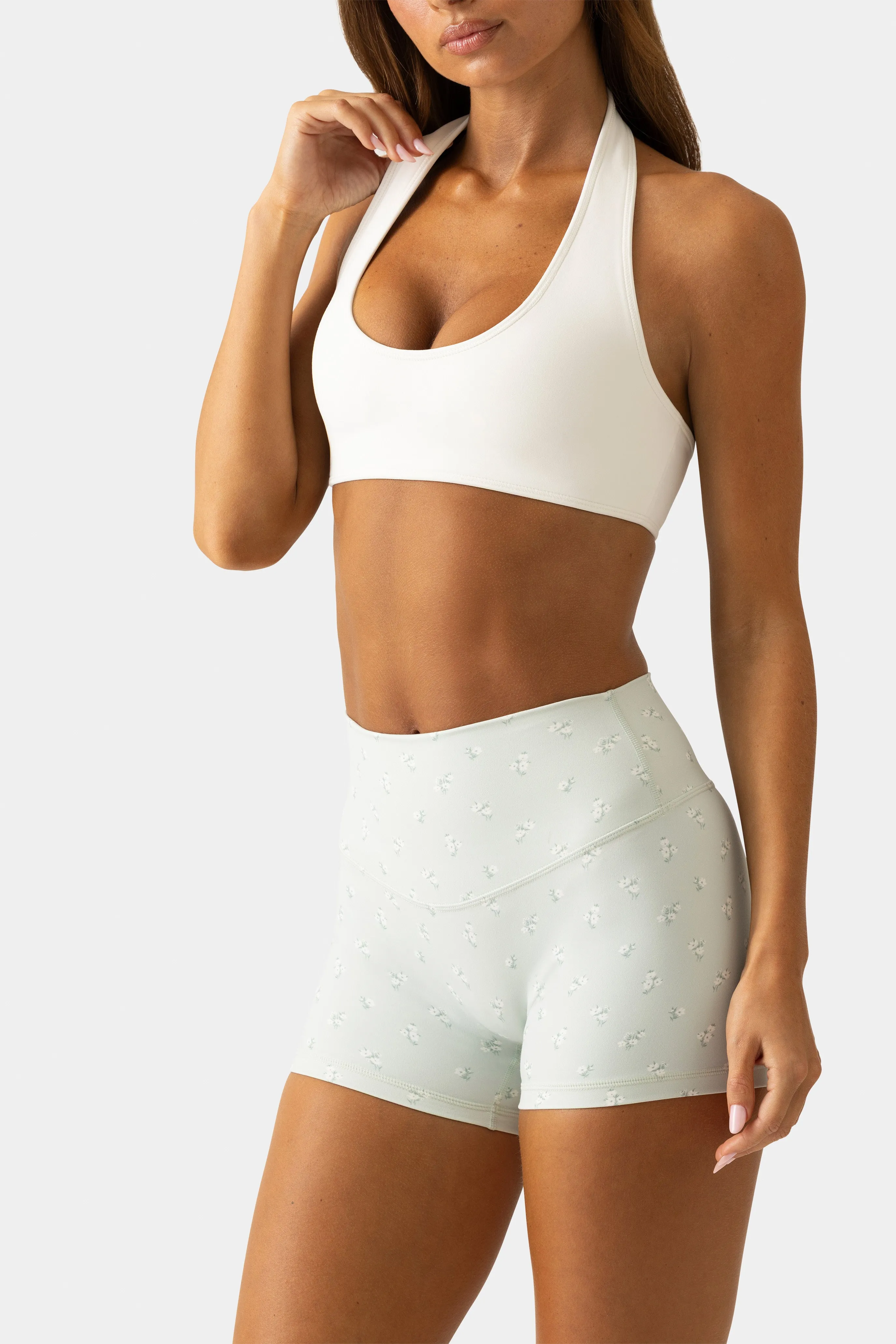 Soft Active Mini Shorts in Matcha Meadow sold by Bo + Tee product image thumbnail 3