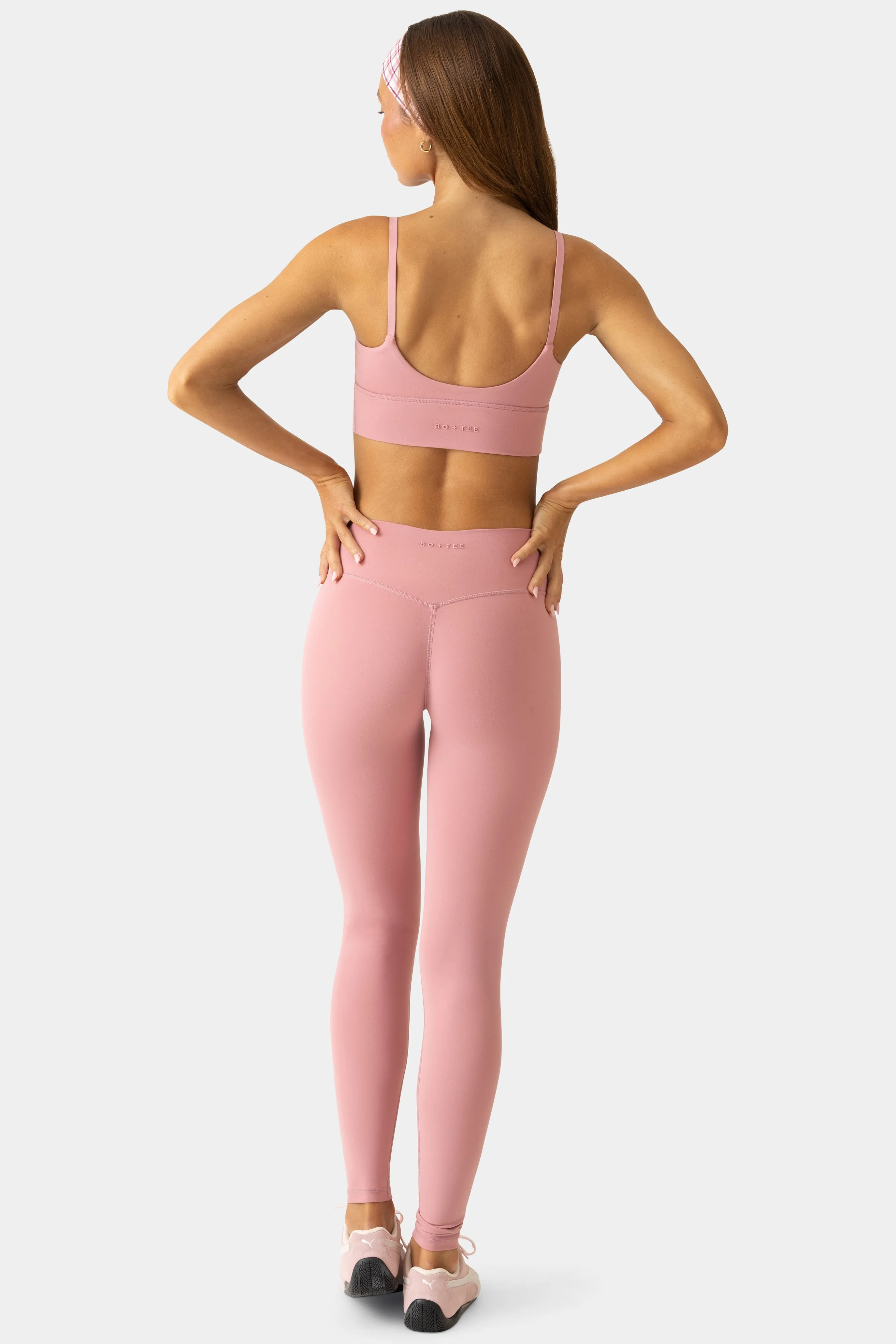 Soft Active Full-Length Leggings in Berry sold by Bo + Tee product image thumbnail 2