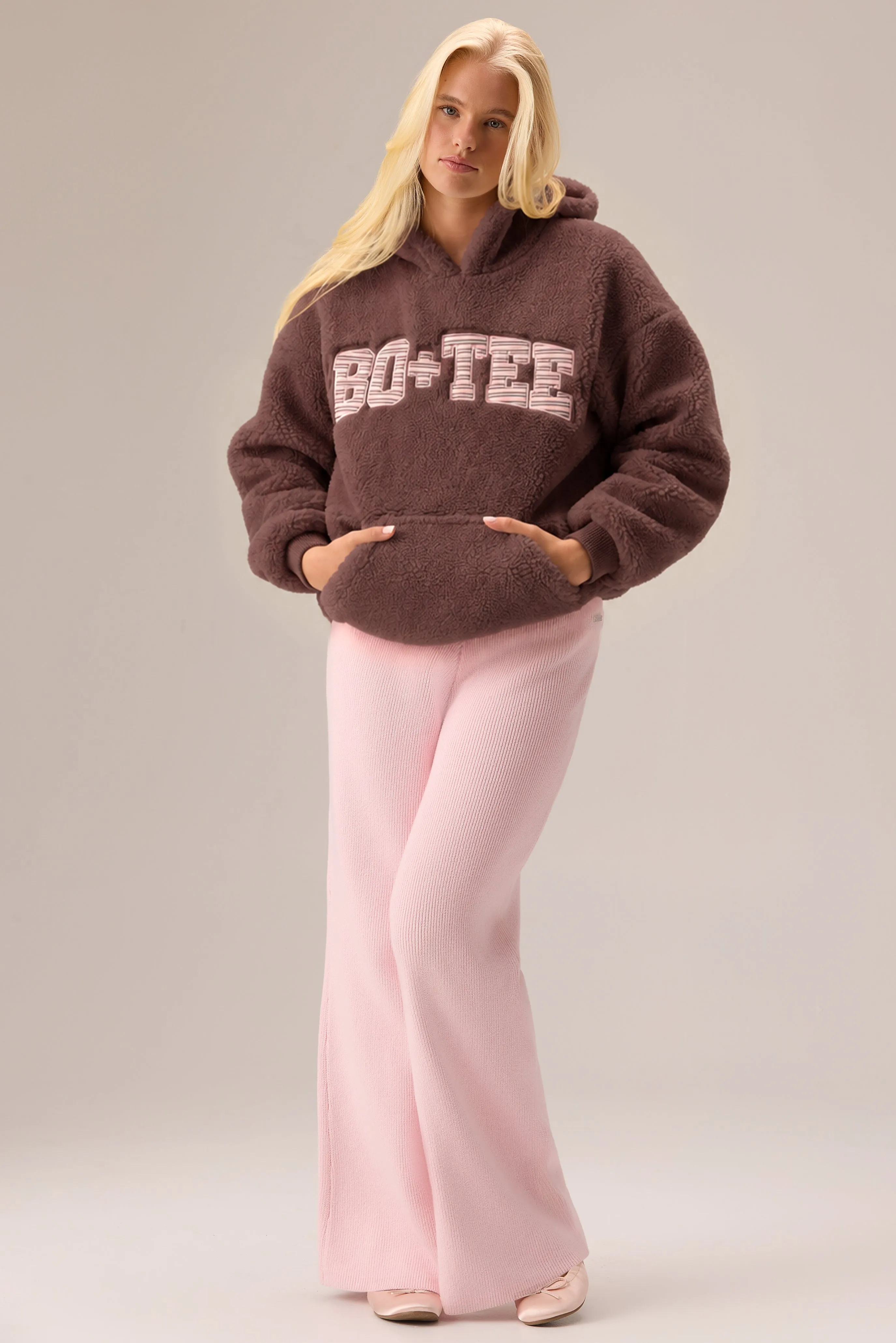 Teddy Fleece Hoodie in Chestnut sold by Bo + Tee product image thumbnail 5