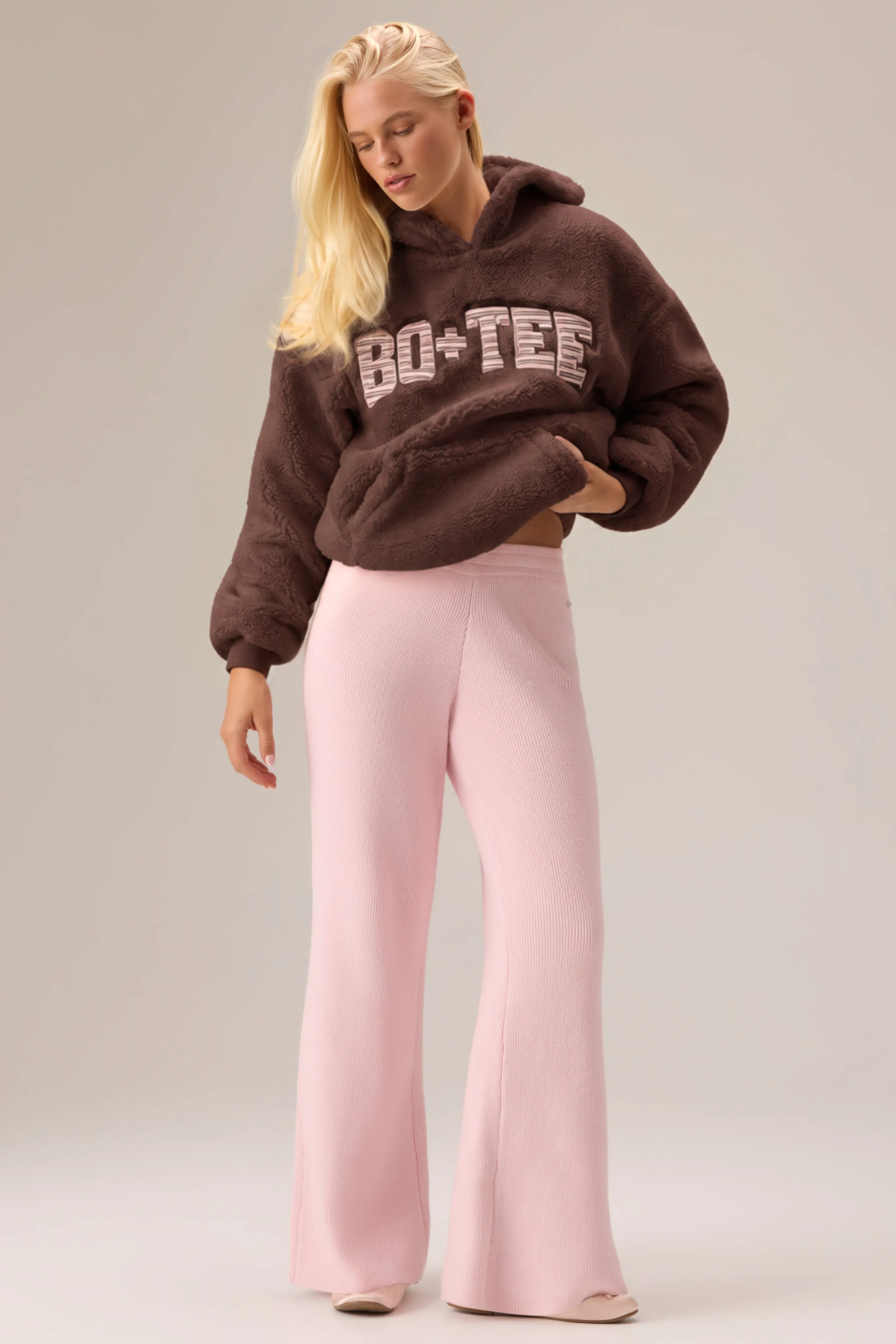 Teddy Fleece Hoodie in Chestnut sold by Bo + Tee product image thumbnail 4