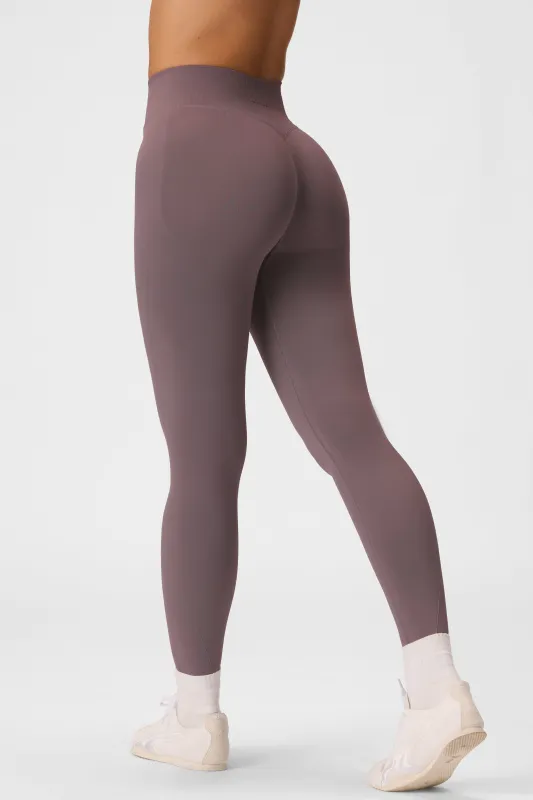 Seamless Full-Length Leggings in Stone made by Bo + Tee
