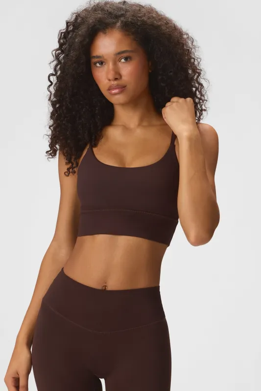 Soft Active High-Impact Sports Bra in Espresso made by Bo + Tee