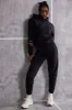 Effortless - High Waist Cuffed Joggers in Washed Black sold by Bo + Tee