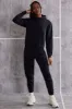 Effortless - High Waist Cuffed Joggers in Washed Black sold by Bo + Tee