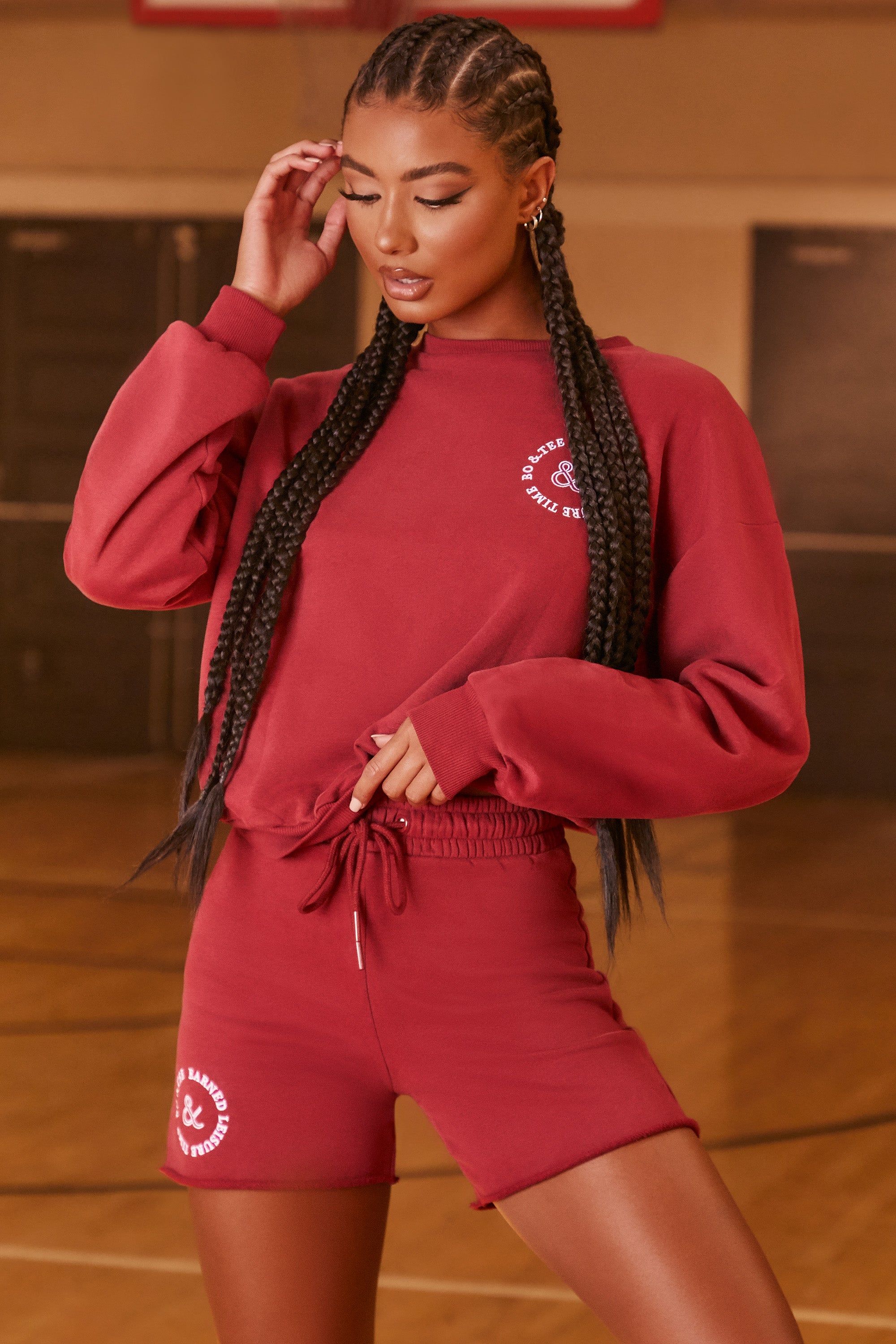 Heavyweight - Shorts in Burgundy sold by Bo + Tee product image thumbnail 3