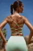 Accomplish - Plunge Neck Open Back FlexiRib Sports Bra in Mint Green sold by Bo + Tee