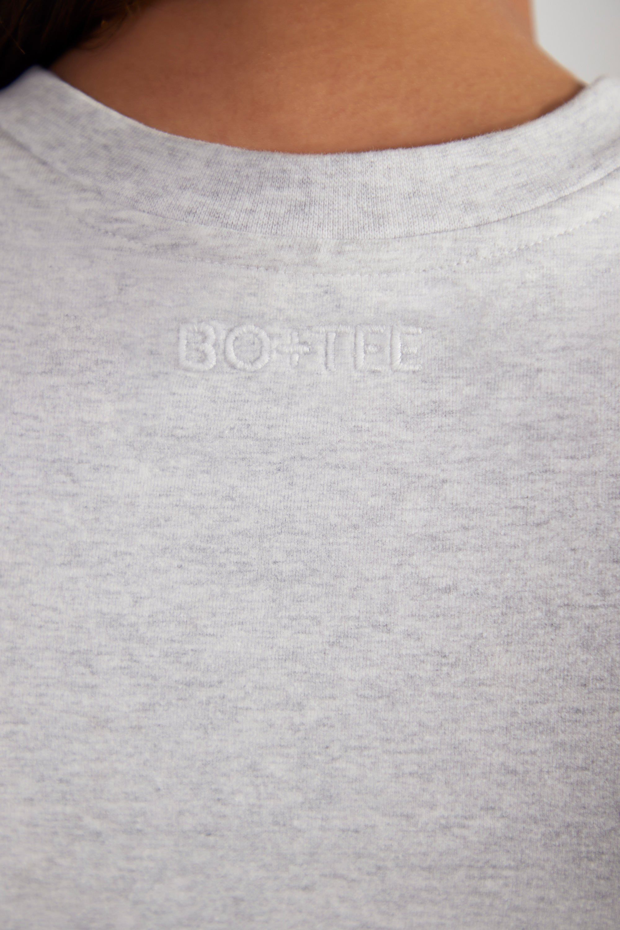 Cap Sleeve Baby Tee in Grey sold by Bo + Tee product image thumbnail 4
