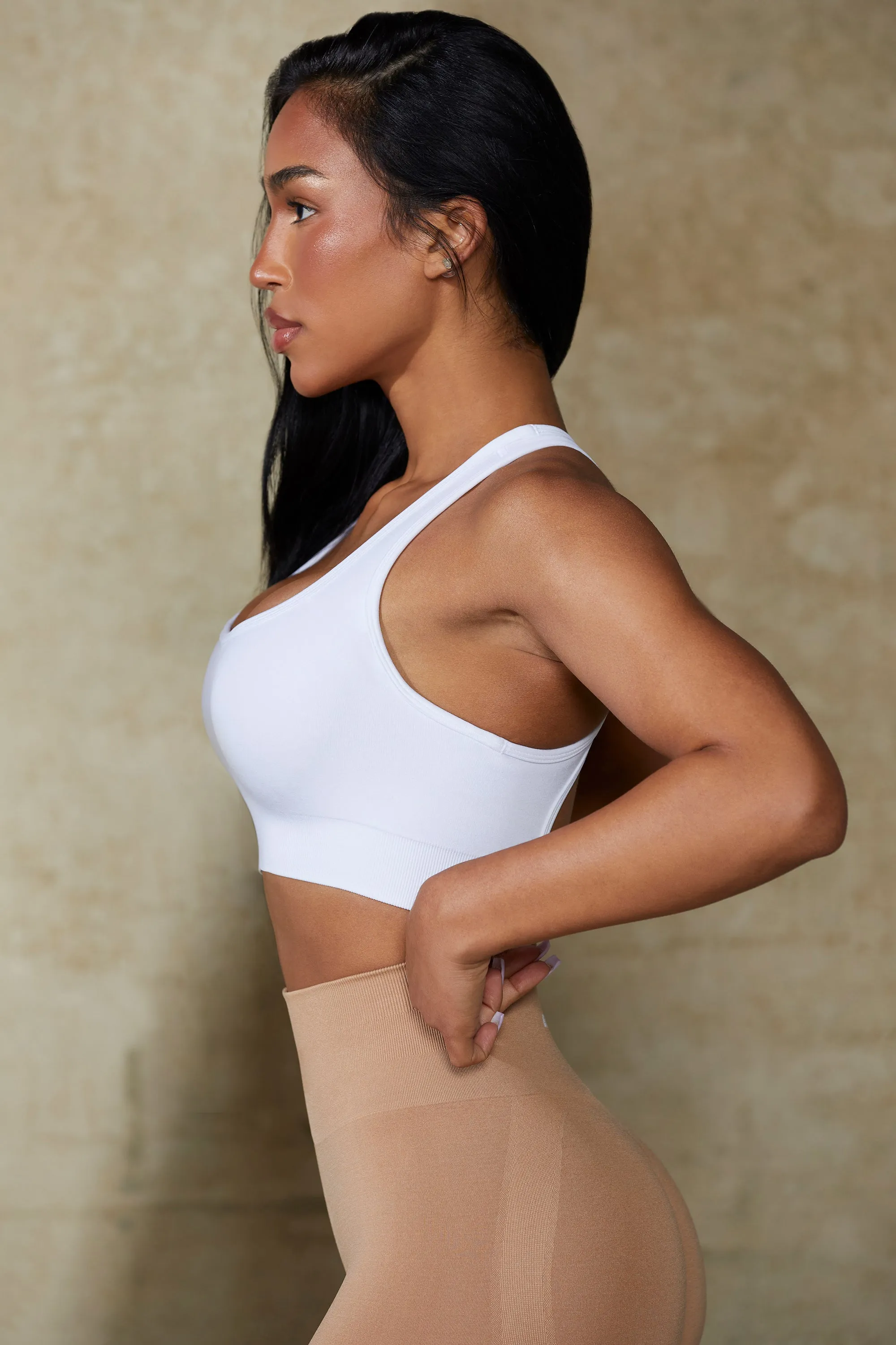 Mindset - Cut Out Define Luxe Sports Bra in White sold by Bo + Tee product image thumbnail 2