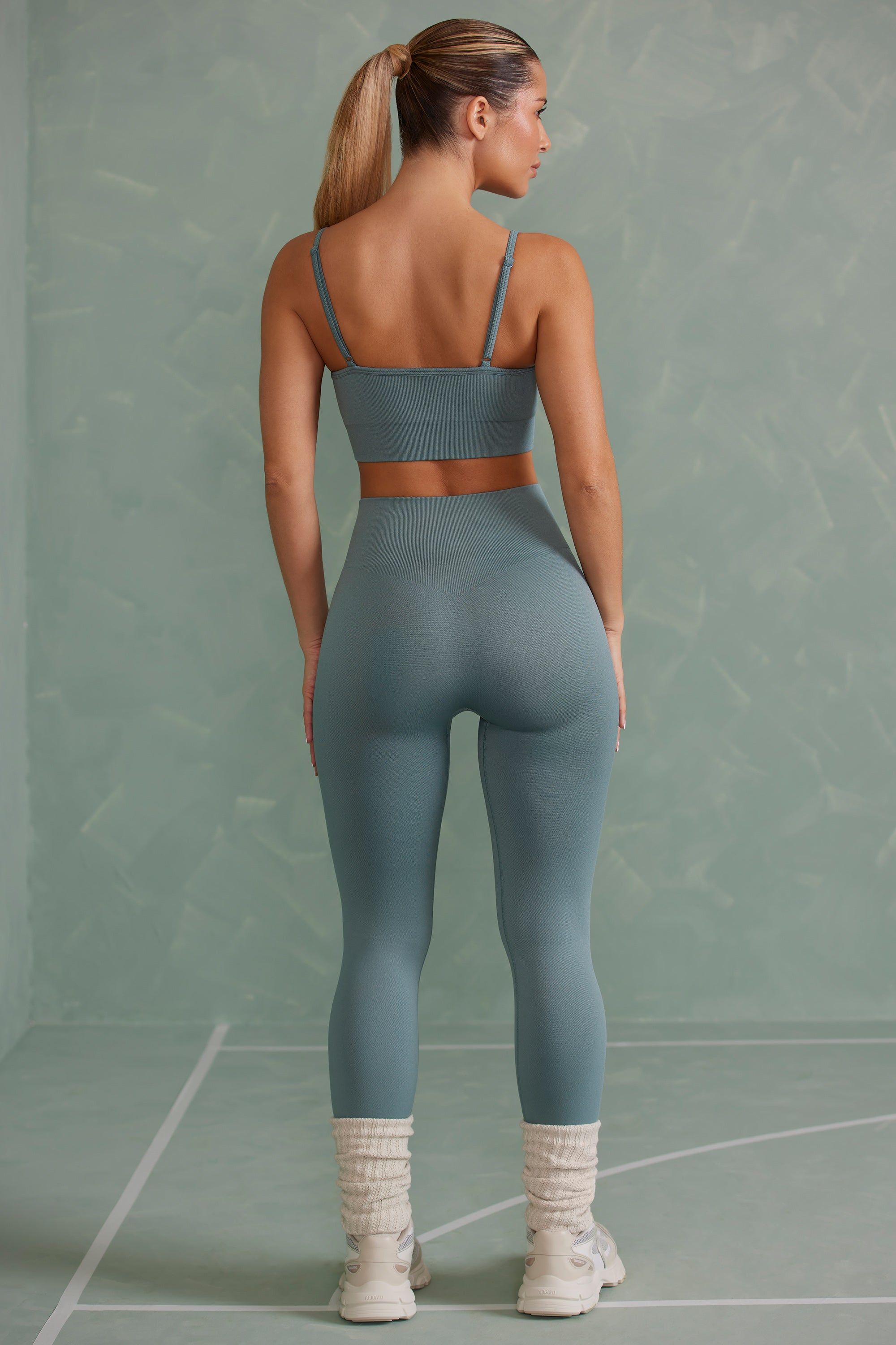 Vitality - Petite Super Sculpt Full Length Leggings in Mineral Green sold by Bo + Tee product image thumbnail 3
