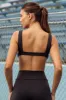 Flow - Soft Rib Scoop Neck Bralette in Washed Black sold by Bo + Tee