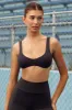 Flow - Soft Rib Scoop Neck Bralette in Washed Black sold by Bo + Tee