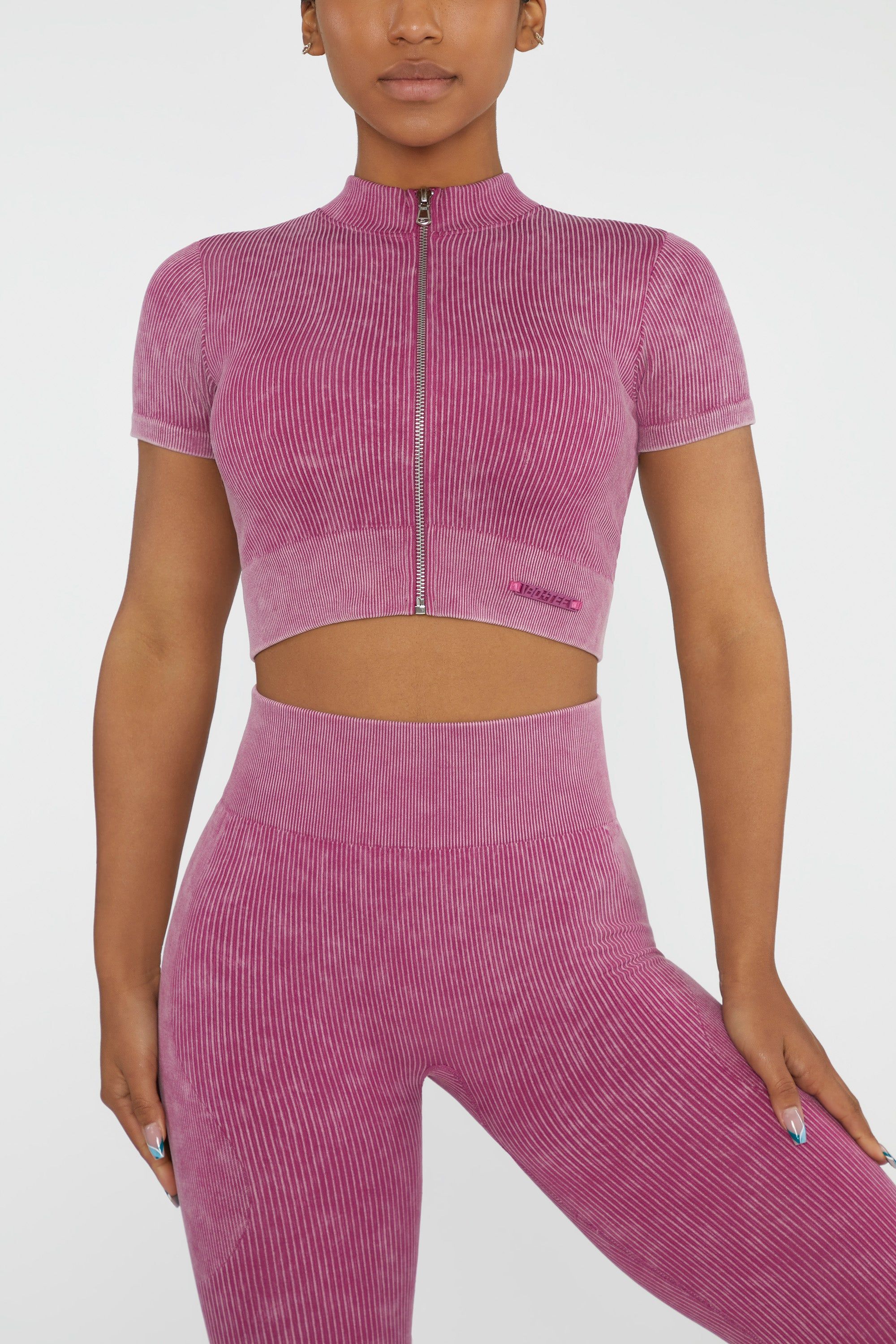 Chase - Crop Top in Dark Pink sold by Bo + Tee product image thumbnail 5