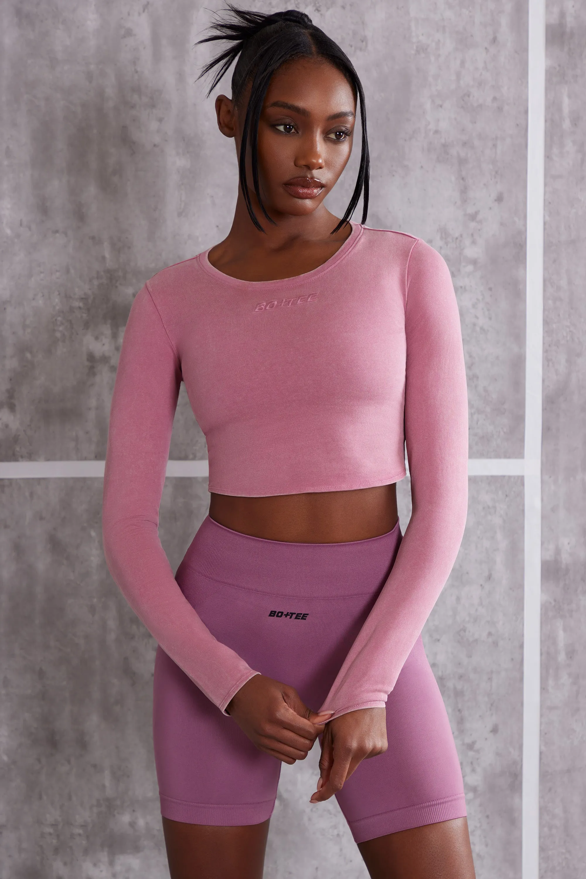 Refocus - Long Sleeve T-Shirt in Rose sold by Bo + Tee product image thumbnail 5