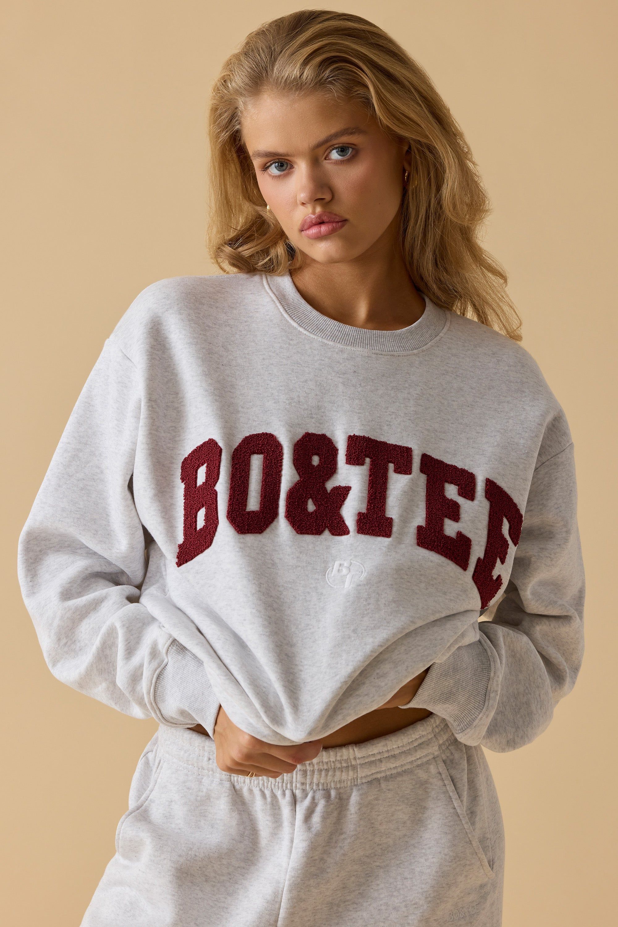 Self Care - Oversized Crew Neck Sweatshirt in Heather Grey sold by Bo + Tee product image thumbnail 5