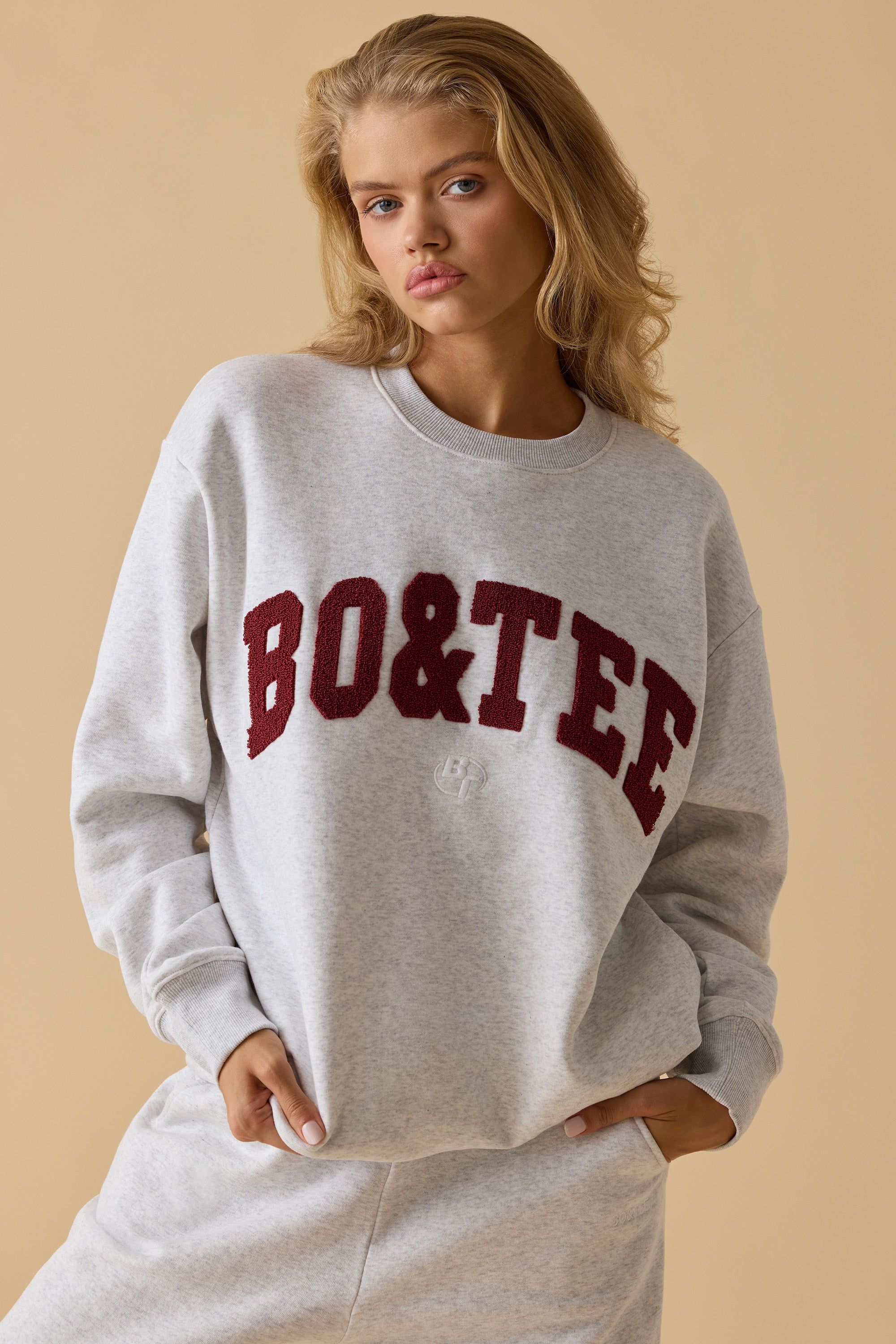 Self Care - Oversized Crew Neck Sweatshirt in Heather Grey sold by Bo + Tee product image thumbnail 9
