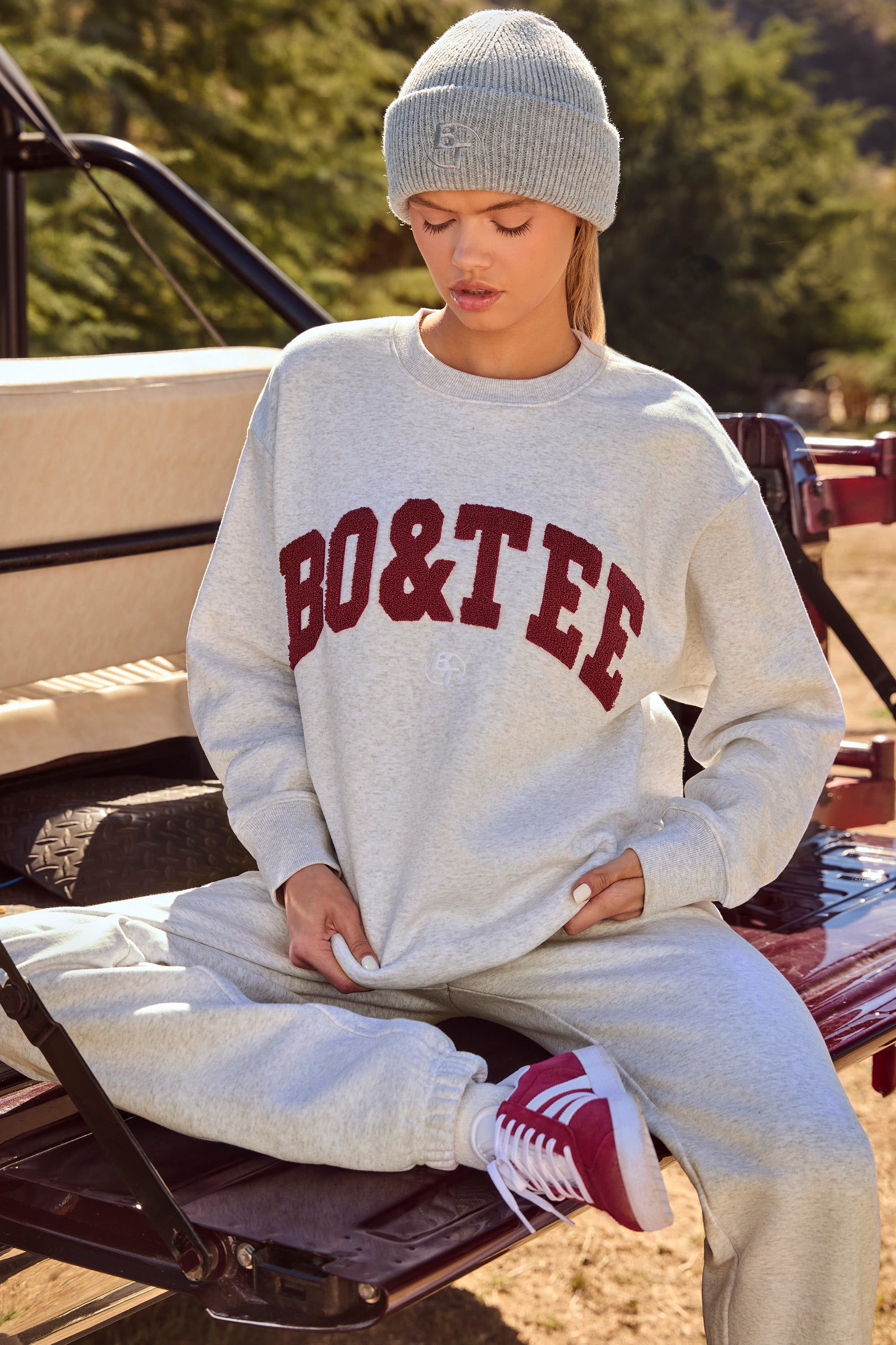 Self Care - Oversized Crew Neck Sweatshirt in Heather Grey sold by Bo + Tee product image thumbnail 8