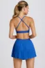 Pleated Tennis Skirt in Cobalt sold by Bo + Tee
