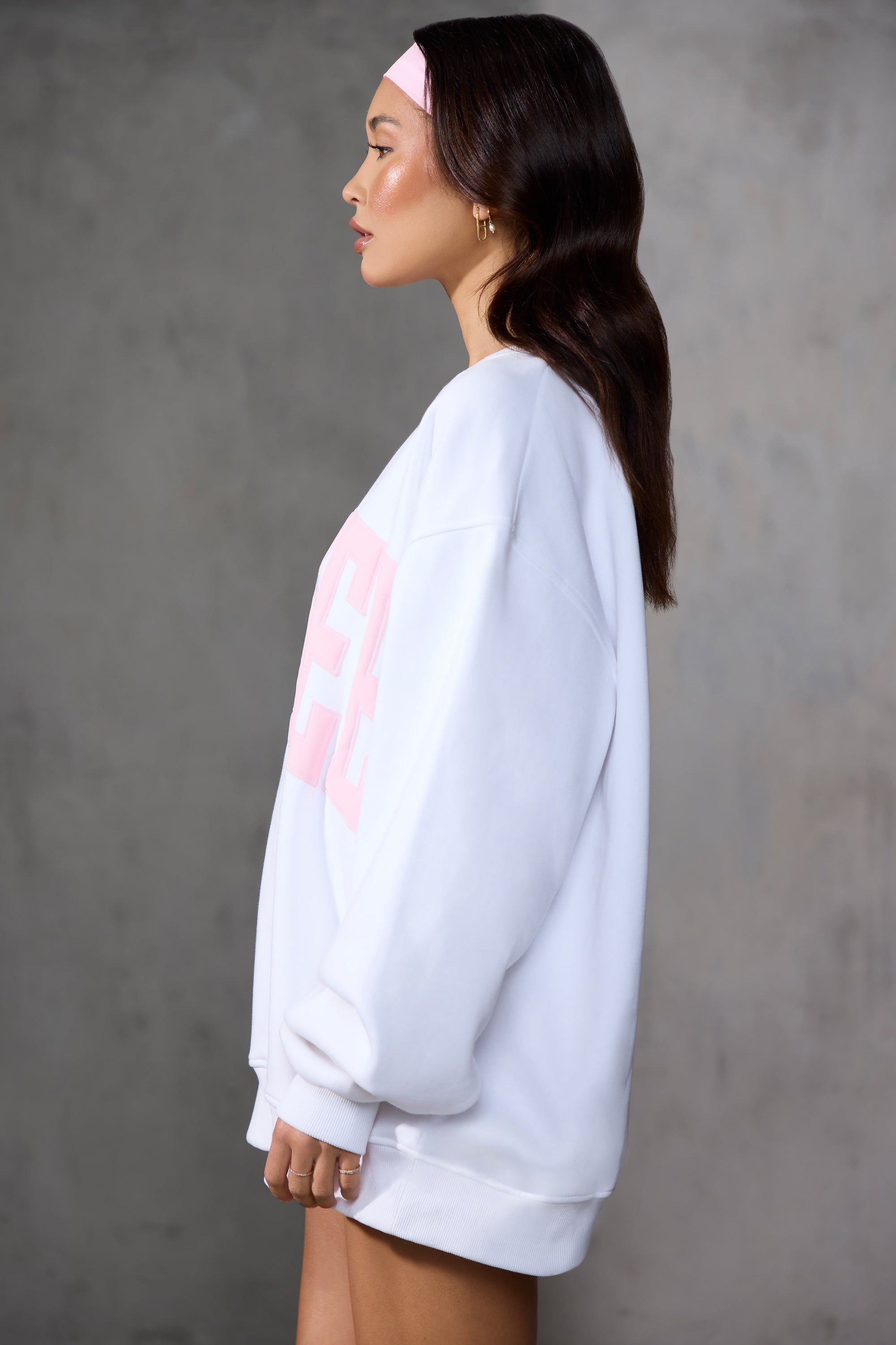 New Staples - Oversized Sweatshirt in Baby Pink Print sold by Bo + Tee product image thumbnail 2
