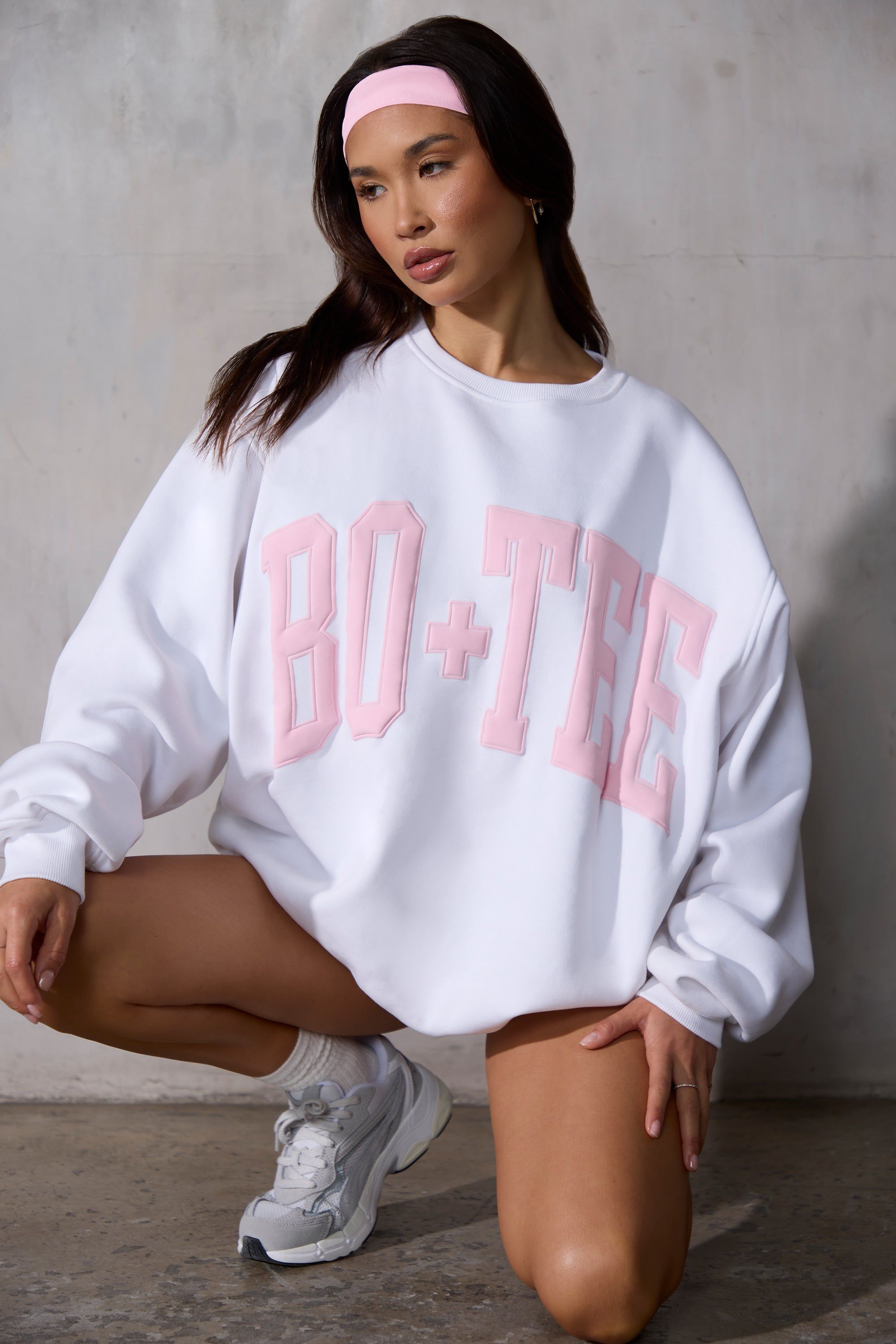New Staples - Oversized Sweatshirt in Baby Pink Print sold by Bo + Tee product image thumbnail 5