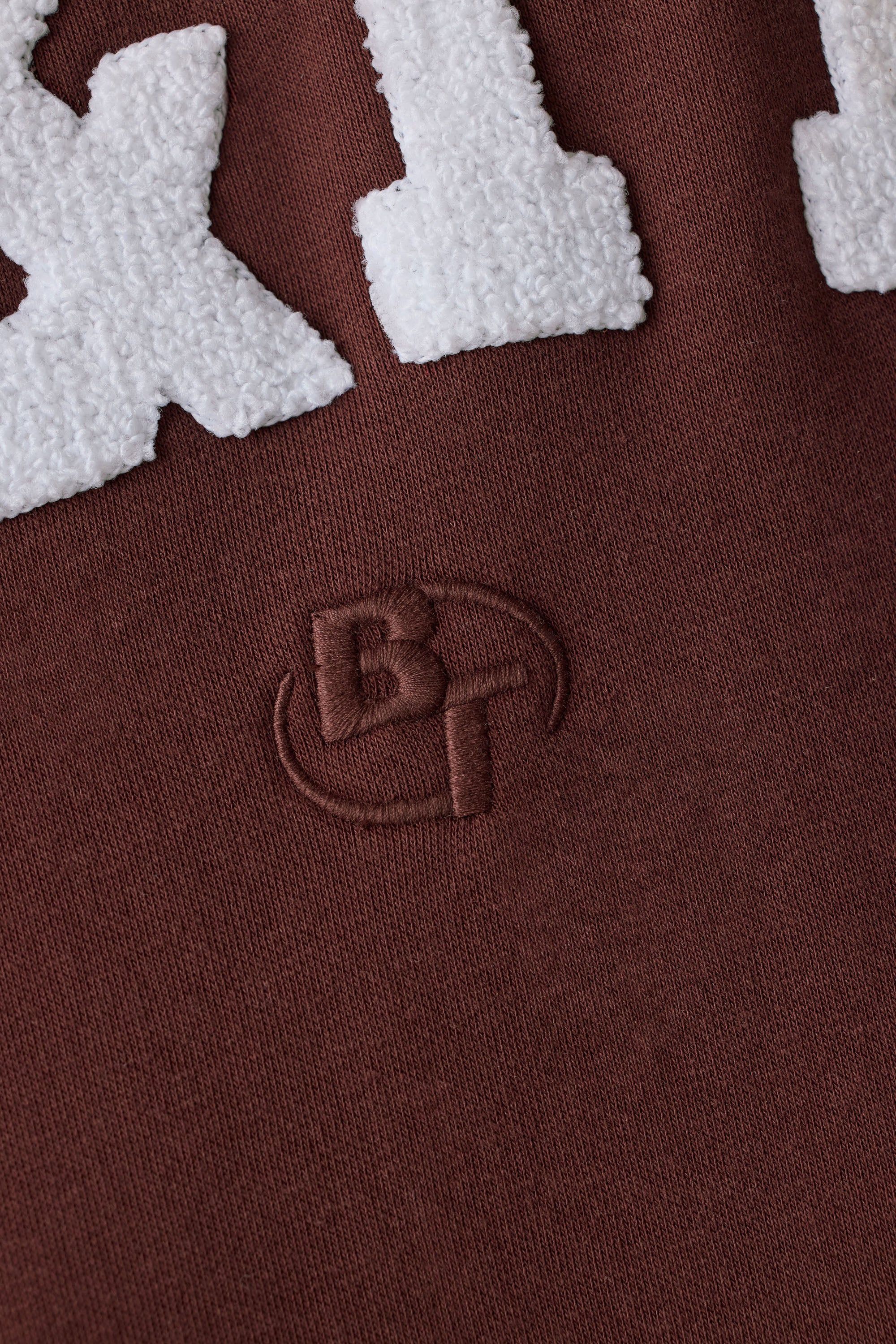 Self Care - Oversized Crew Neck Sweatshirt in Mahogany sold by Bo + Tee product image thumbnail 4