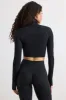 Soft Active Turtleneck Crop Top in Black sold by Bo + Tee