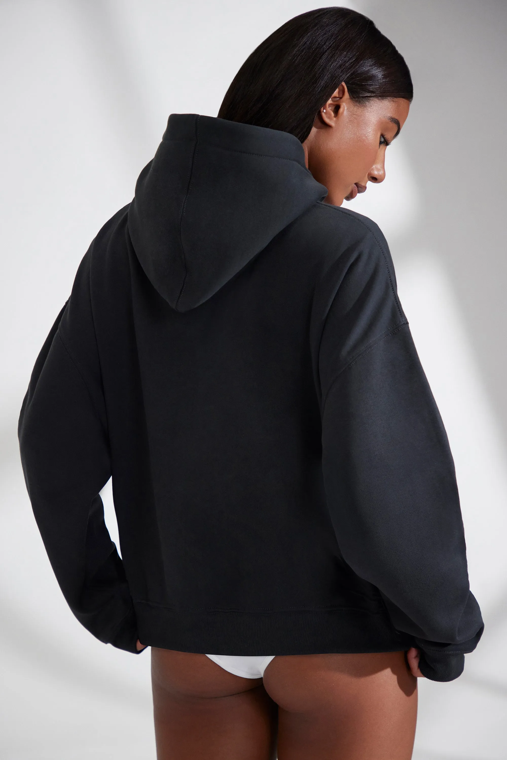 Oversized Hooded Sweatshirt in Black sold by Bo + Tee product image thumbnail 3