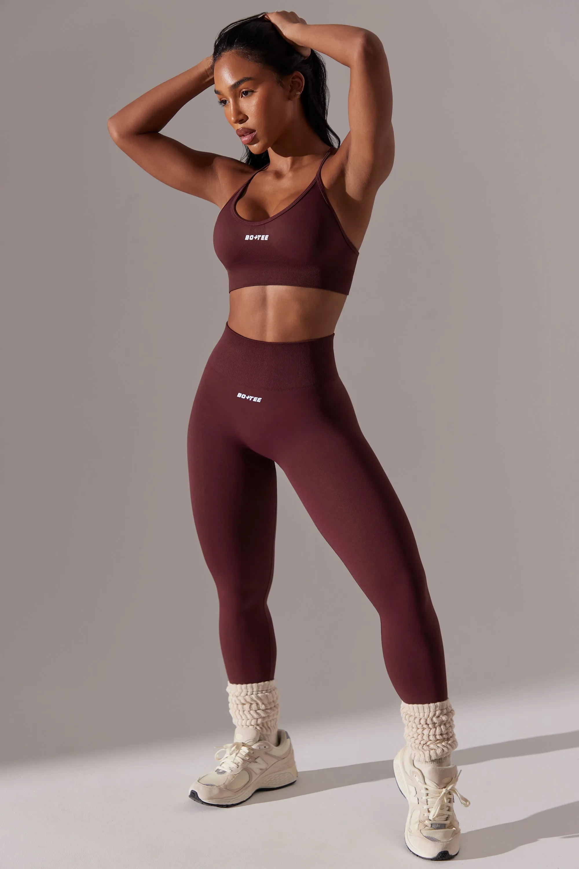 Dedicated - Petite High Waist Super Sculpt Leggings in Burgundy sold by Bo + Tee
