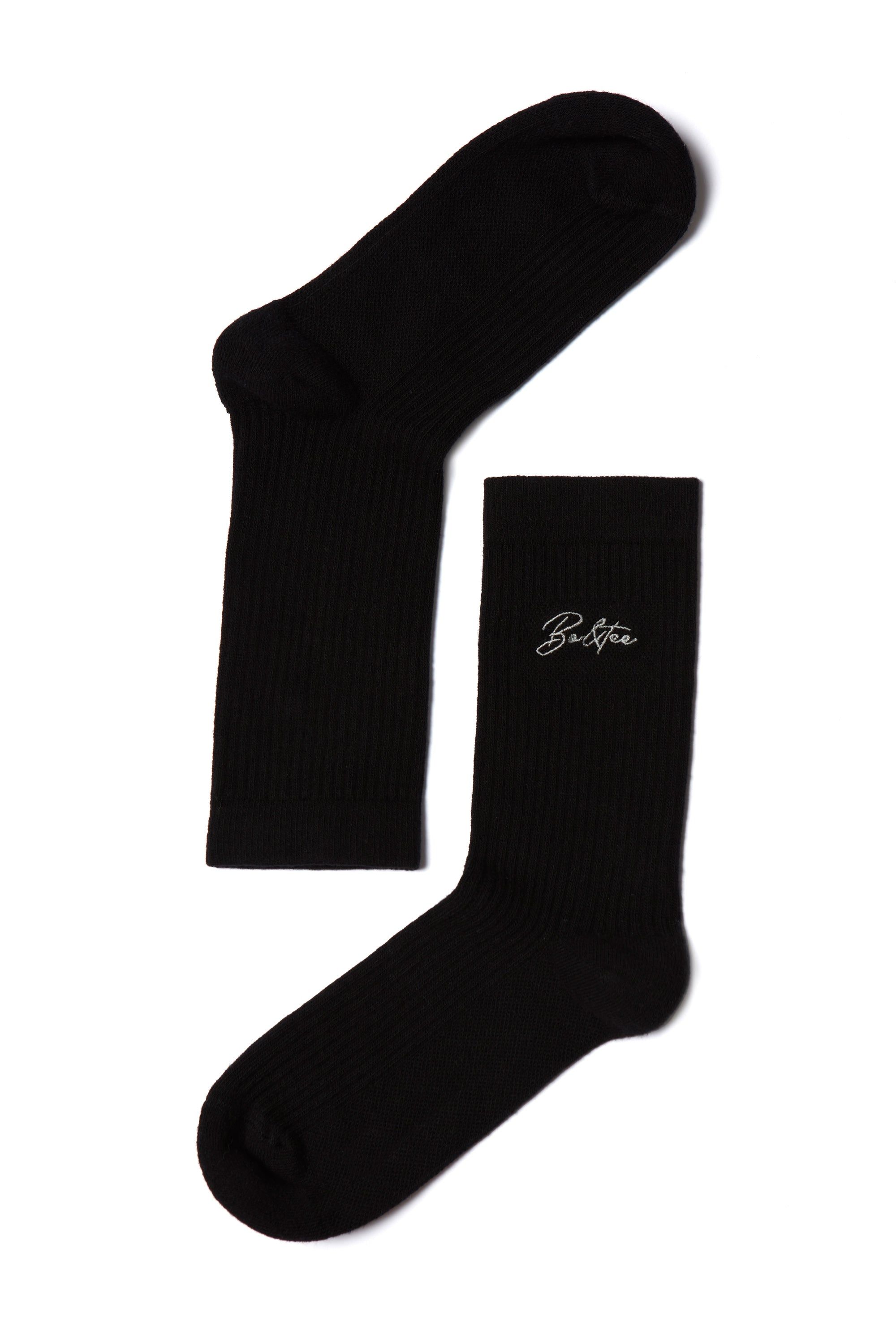 Runner - Ribbed Ankle Socks in Black sold by Bo + Tee