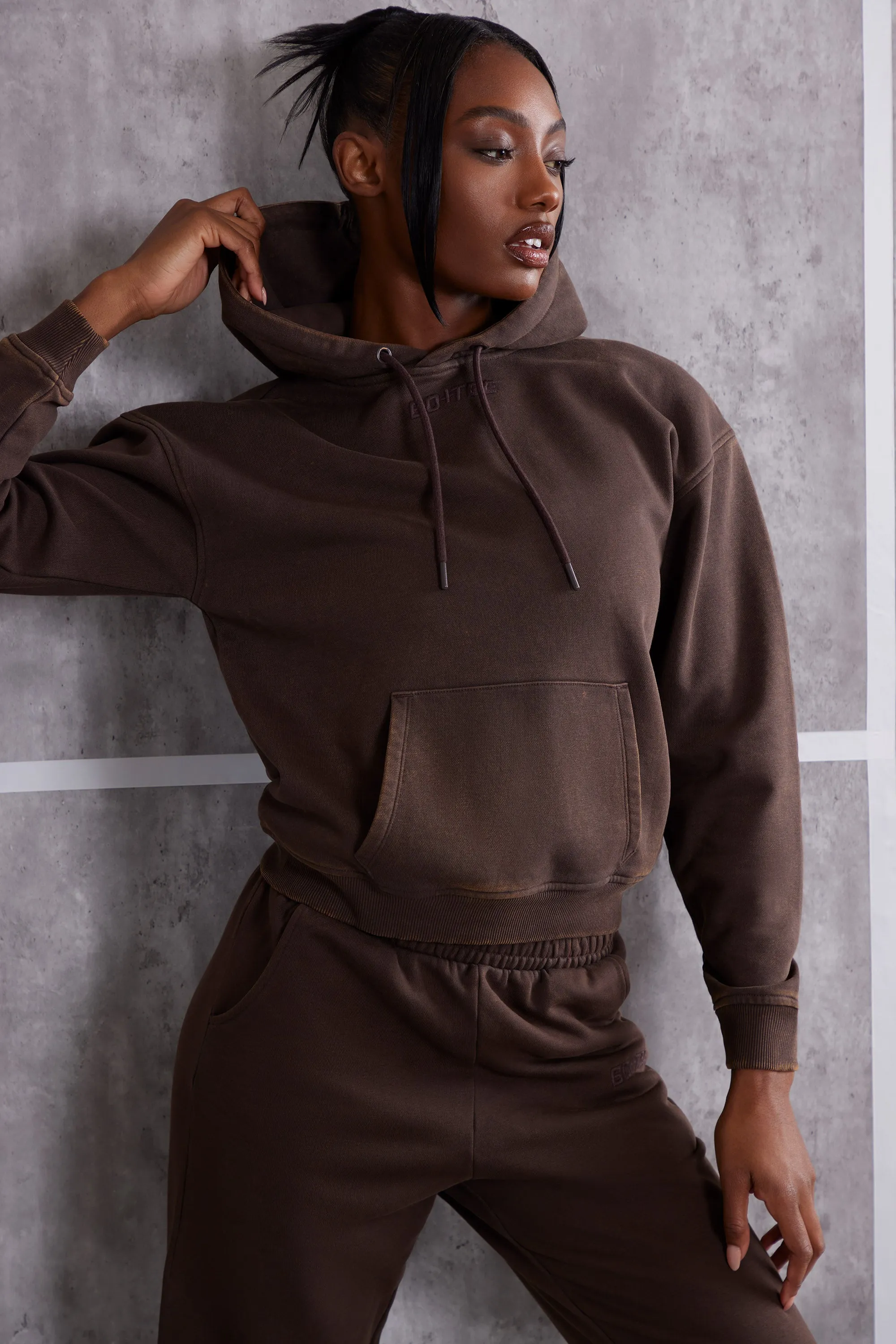 High Vibe - Hooded Sweatshirt in Brown sold by Bo + Tee
