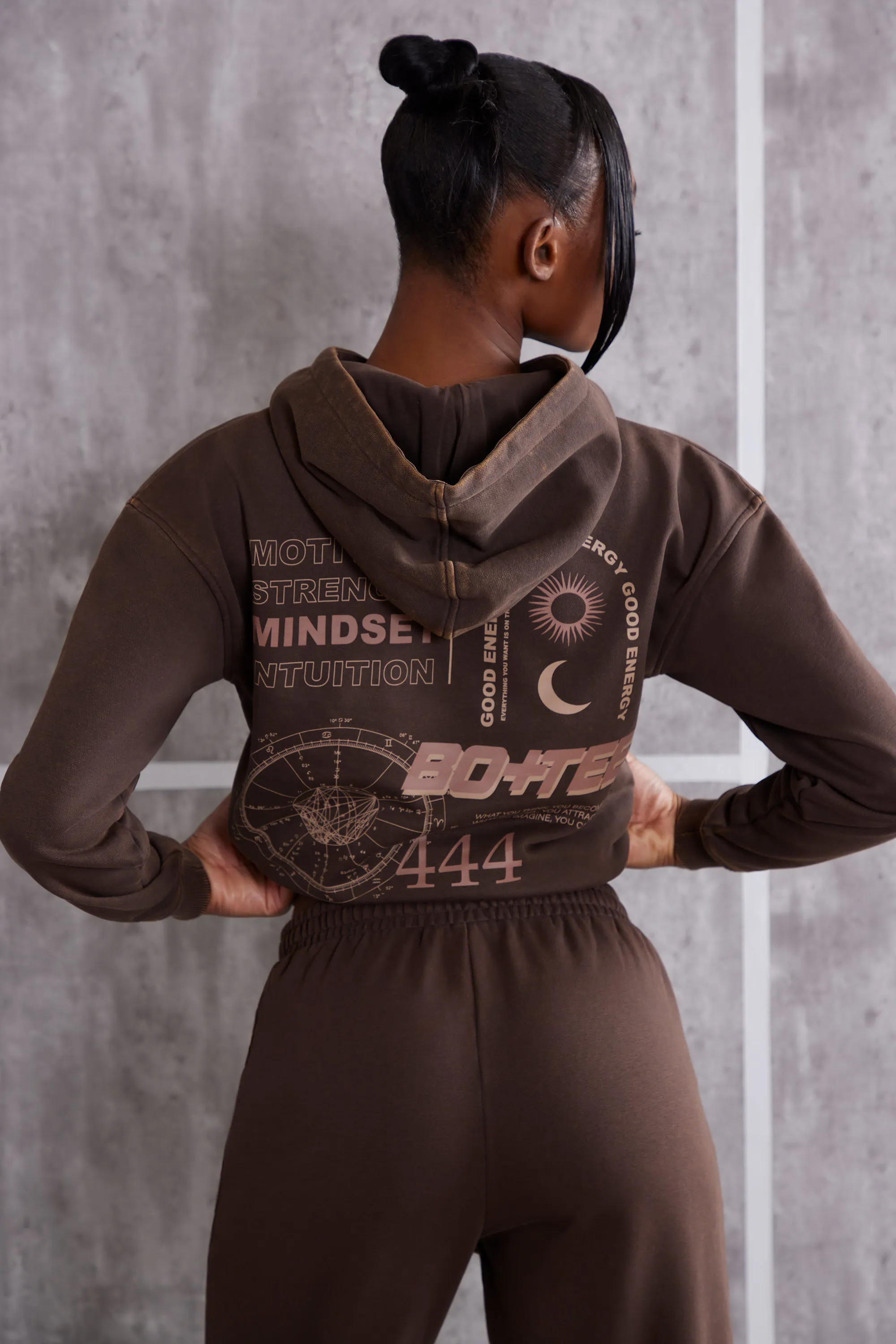 High Vibe - Hooded Sweatshirt in Brown sold by Bo + Tee product image thumbnail 3