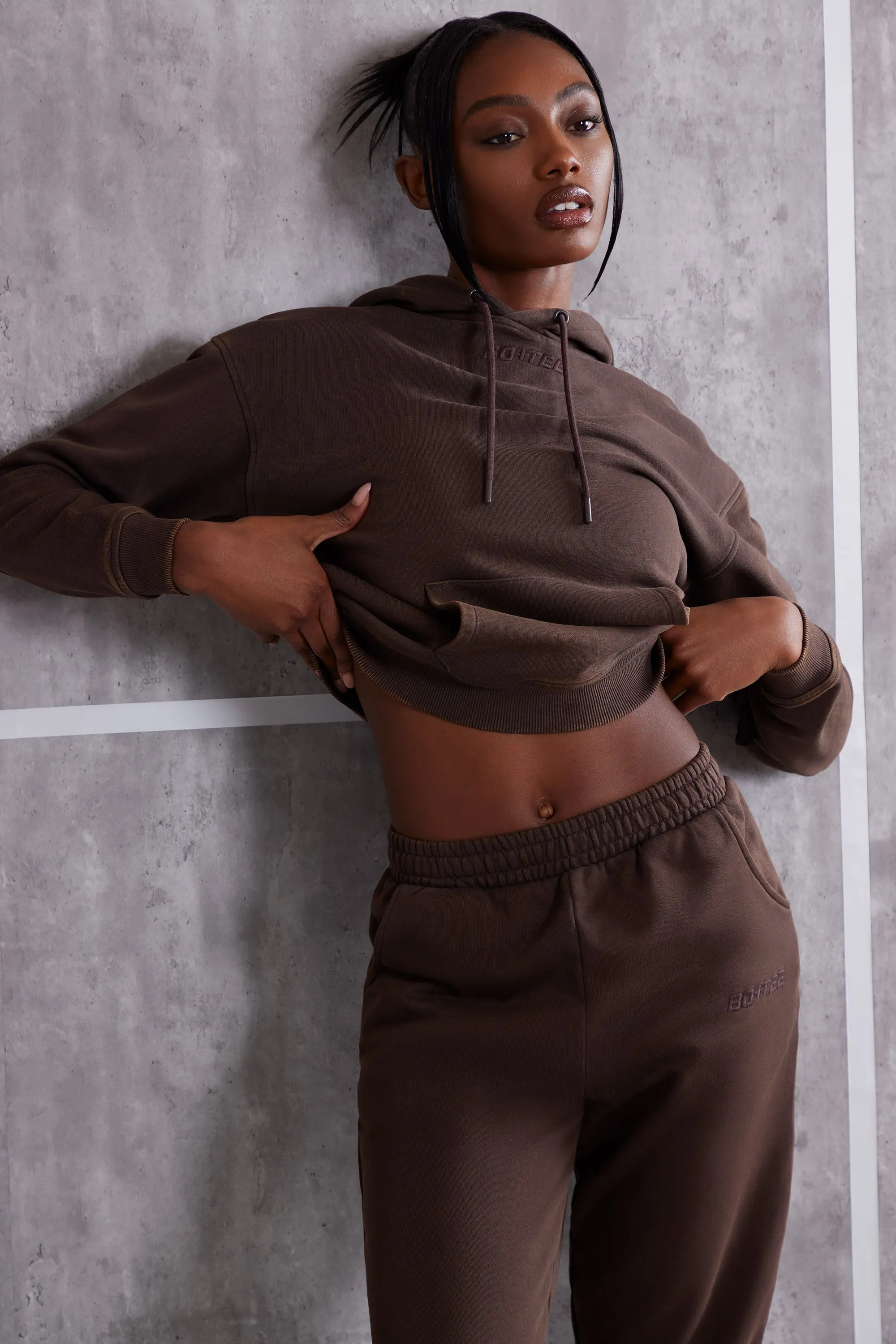 High Vibe - Hooded Sweatshirt in Brown sold by Bo + Tee product image thumbnail 4