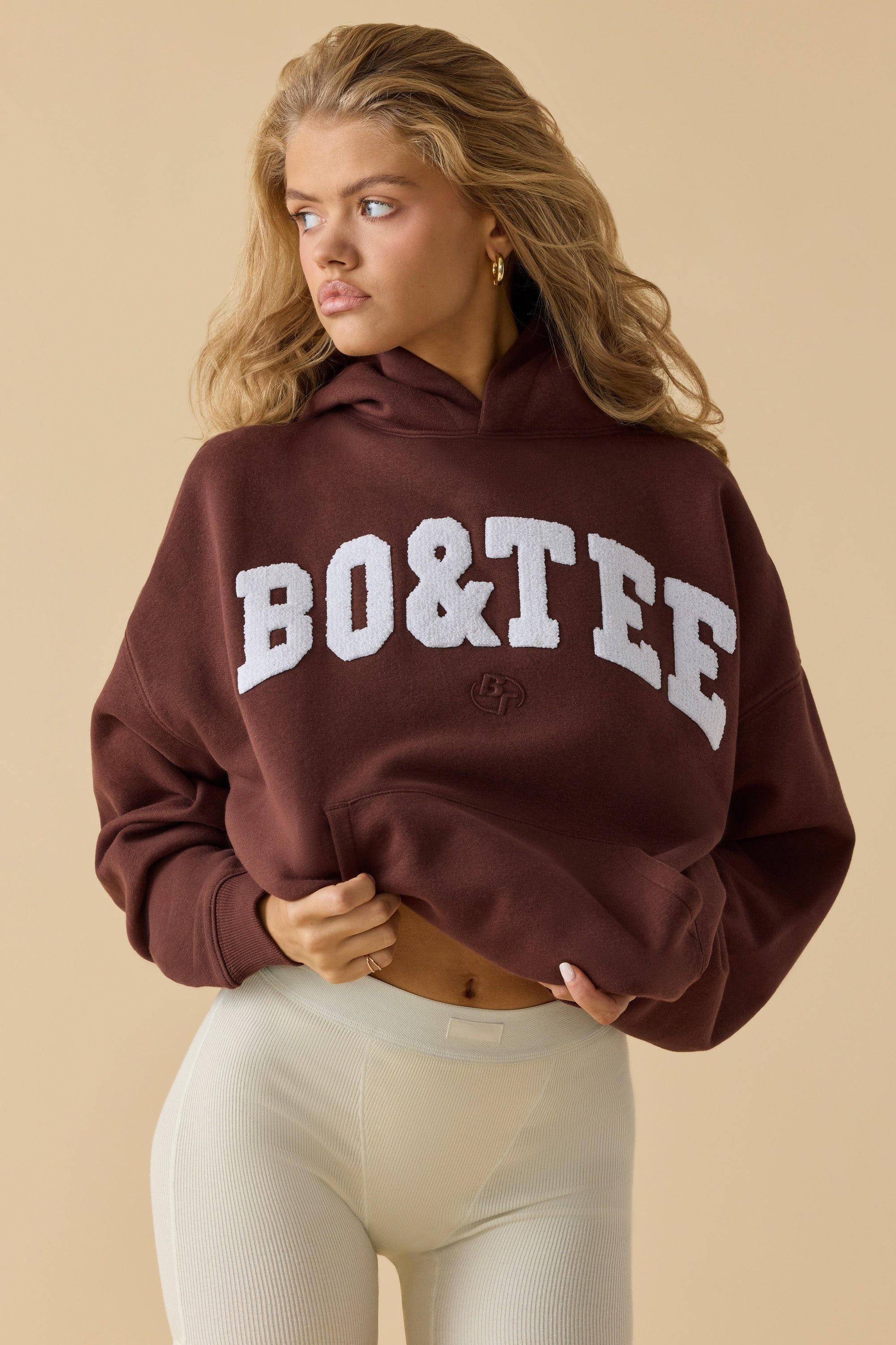 Comfort - Oversized Hooded Sweatshirt in Mahogany sold by Bo + Tee product image thumbnail 5