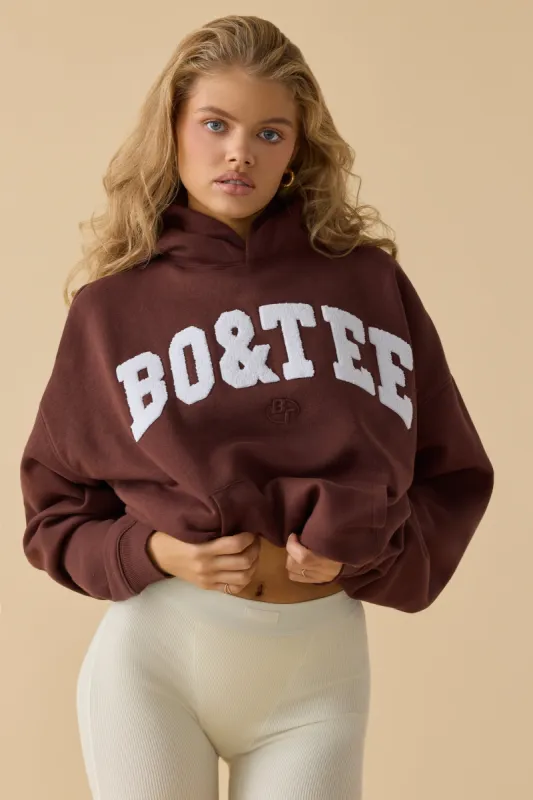 Hero - Oversized Hooded Sweatshirt in Mahogany sold by Bo + Tee