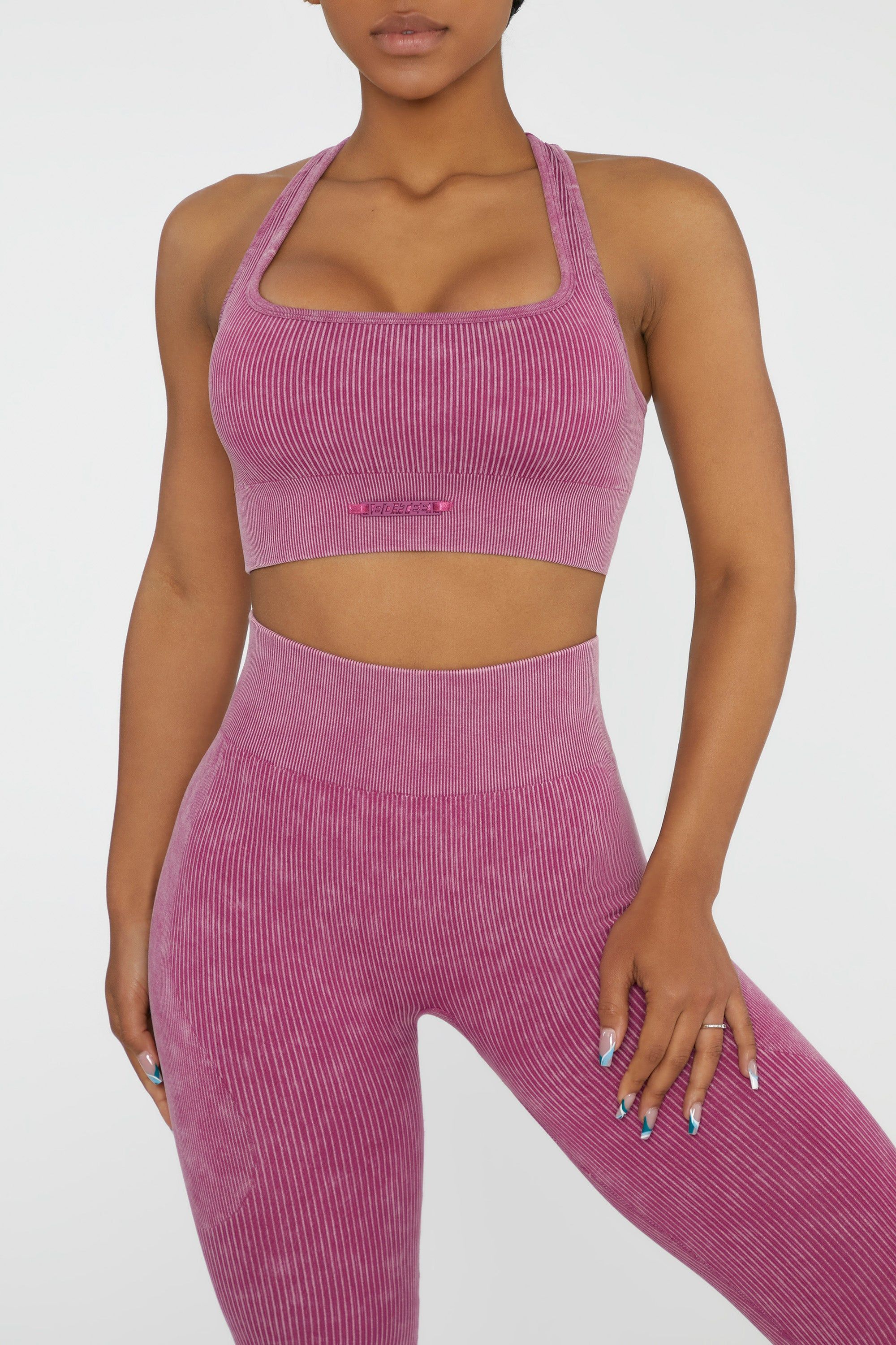 Iconic - Sports Bra in Dark Pink sold by Bo + Tee product image thumbnail 6