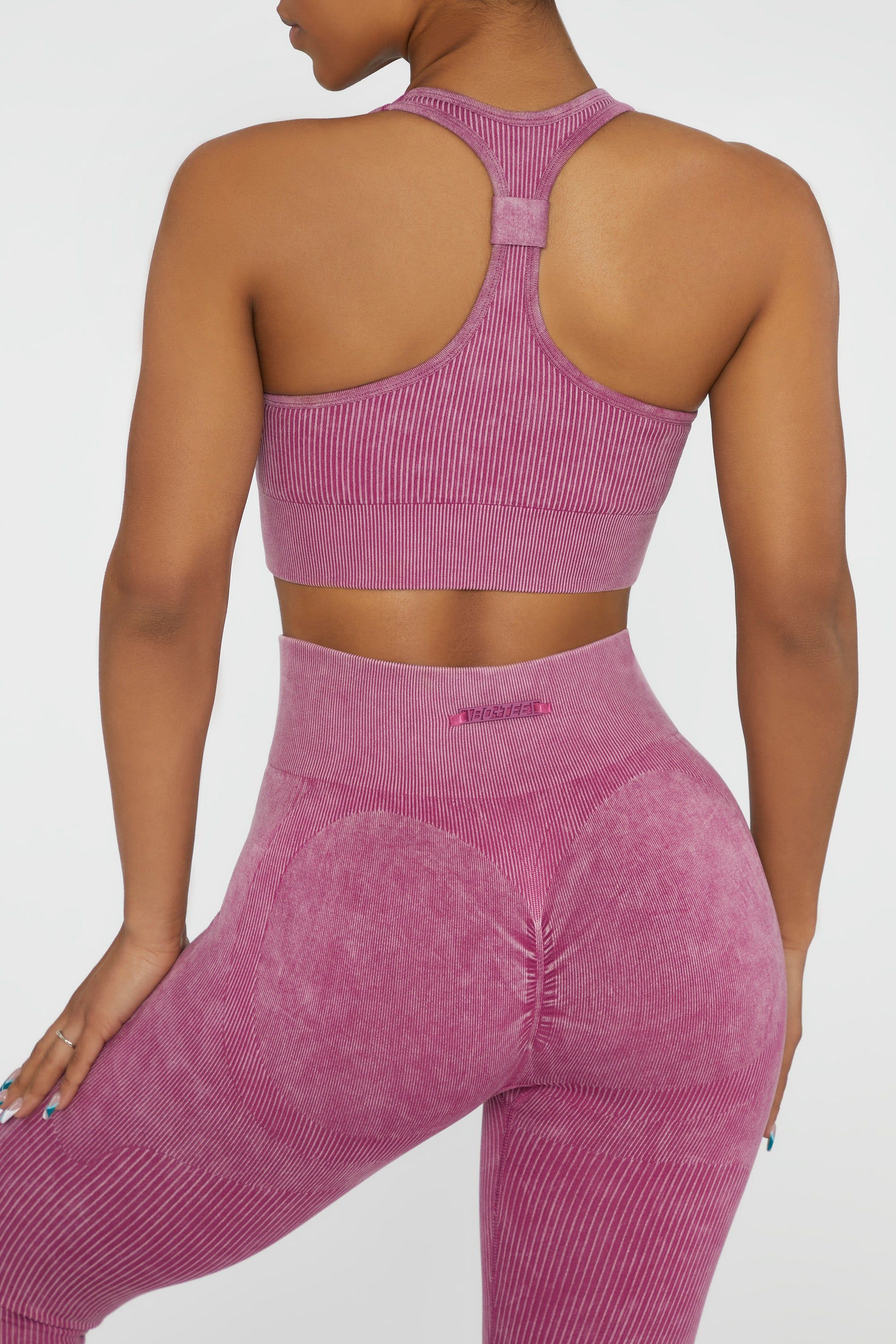 Iconic - Sports Bra in Dark Pink sold by Bo + Tee product image thumbnail 3