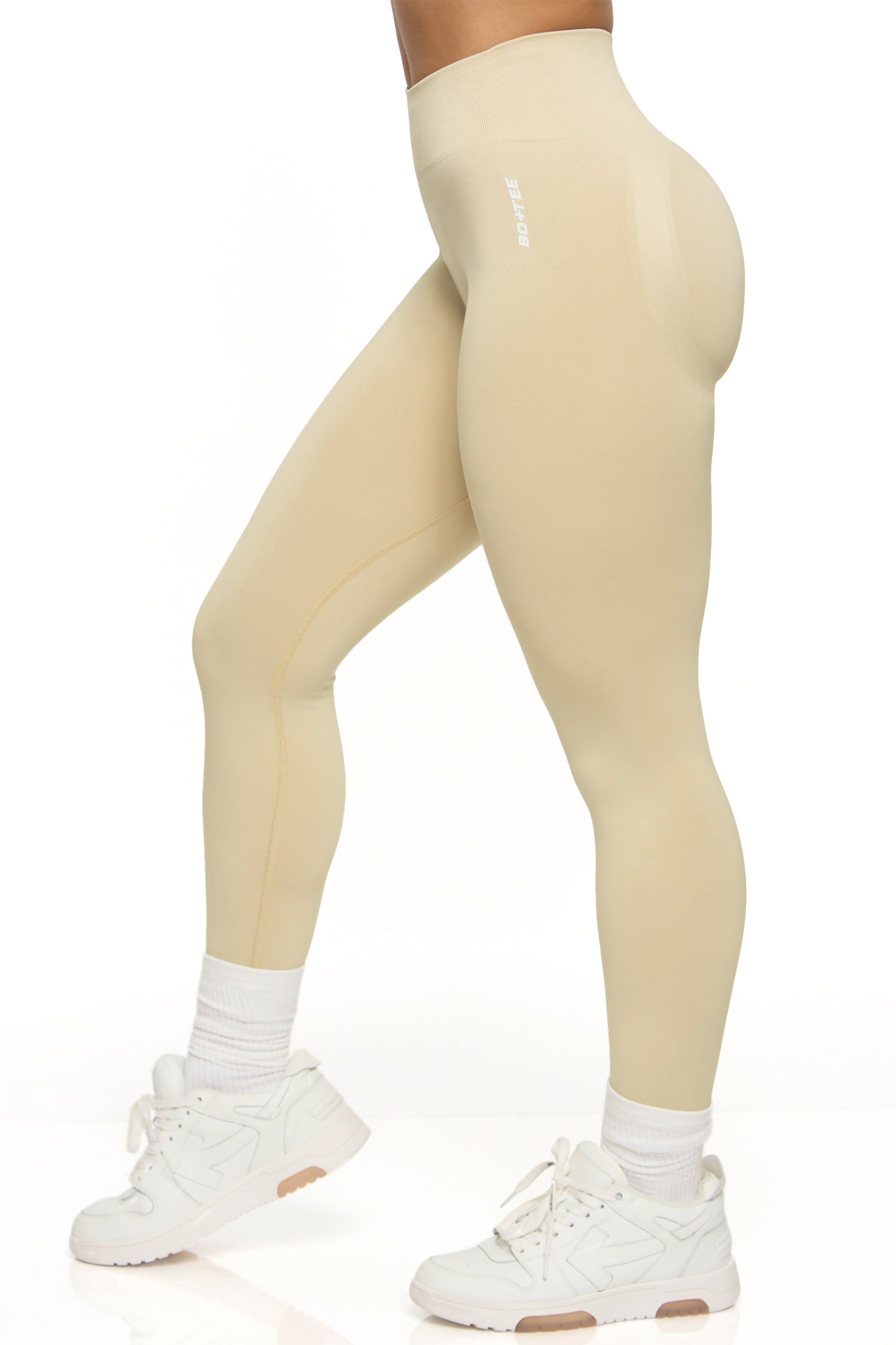 Motivation - High Waist Seamless Leggings in Beige sold by Bo + Tee product image thumbnail 6