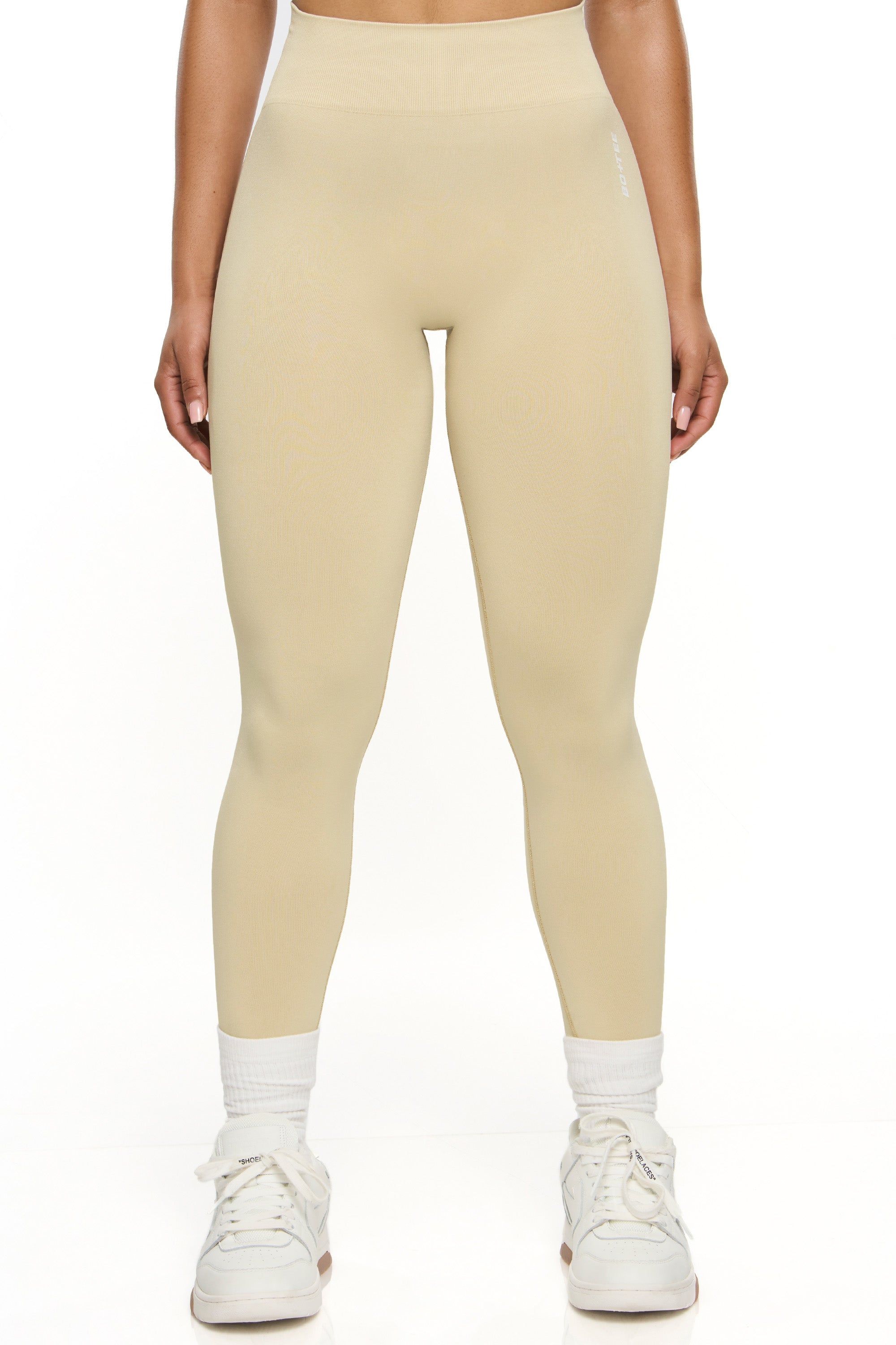 Motivation - High Waist Seamless Leggings in Beige sold by Bo + Tee product image thumbnail 5