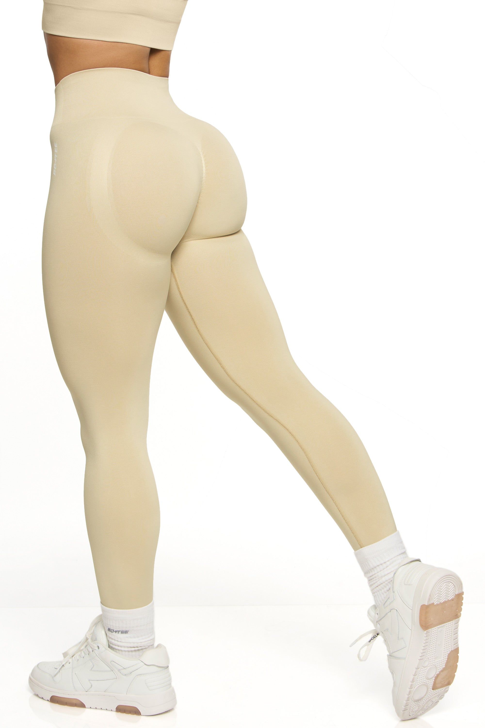 Motivation - High Waist Seamless Leggings in Beige sold by Bo + Tee product image thumbnail 2