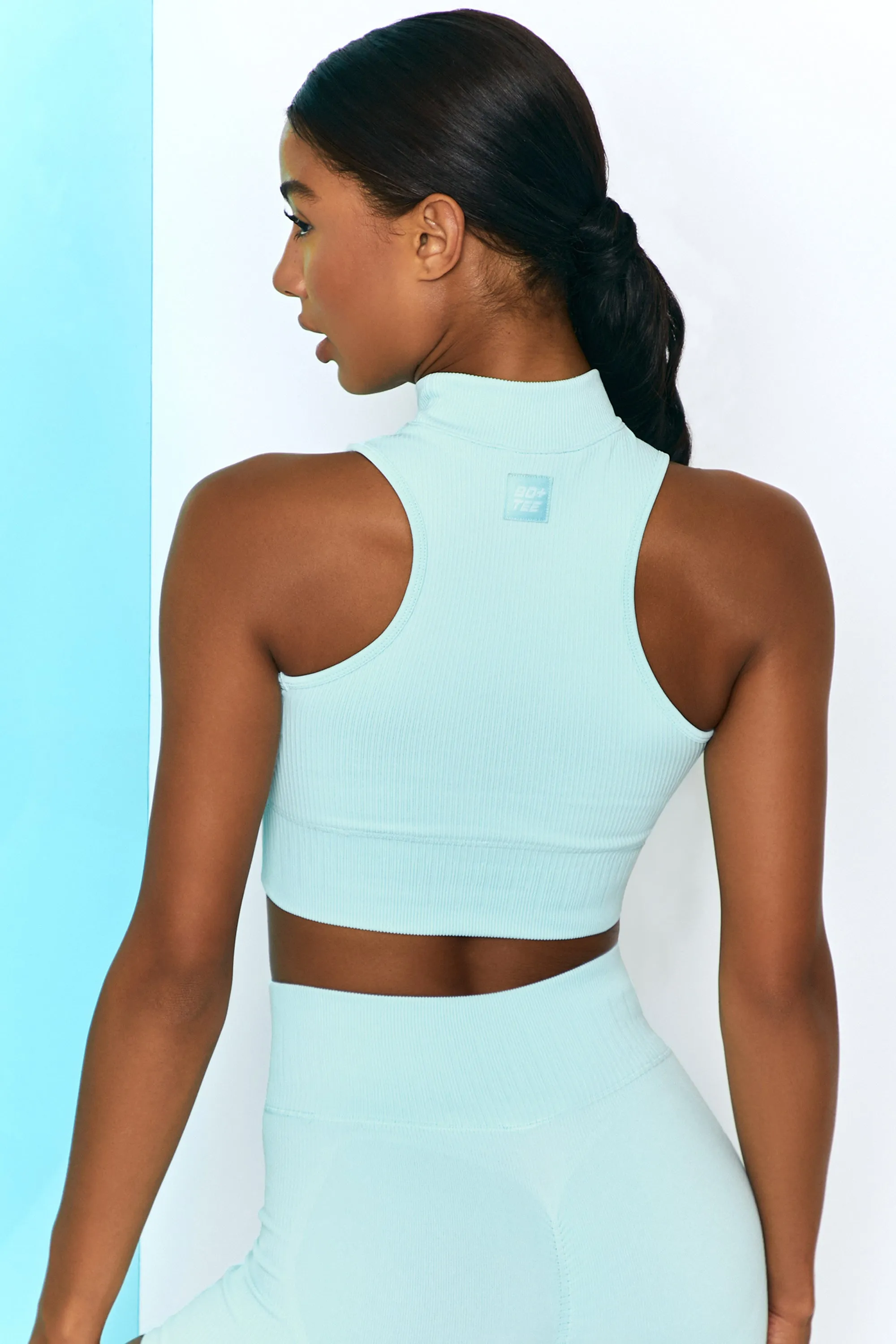 Miles Ahead - Crop Top in Light Blue sold by Bo + Tee product image thumbnail 3